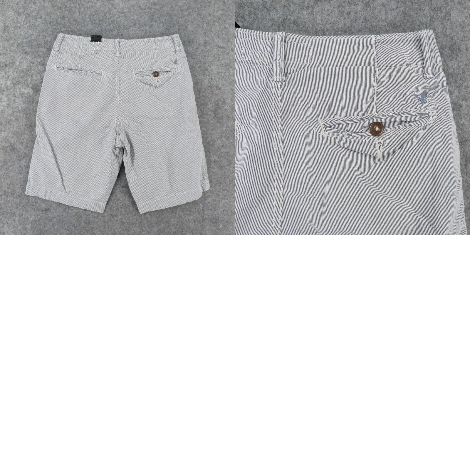 American Eagle Outfitters American Eagle Shorts Mens 28 Classic Chino Flat Front Blue White Striped Size US 28 / EU 44 - 10 Thumbnail