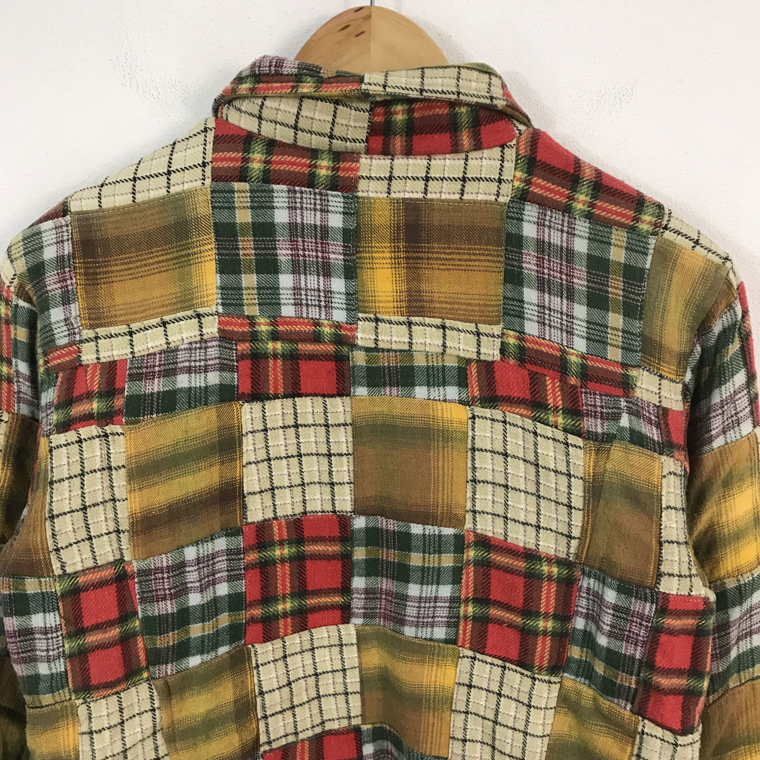 Japanese Brand × Vintage Vtg Japanese brand patchwork Tartan designs button jacket Size US M / EU 48-50 / 2 - 4 Thumbnail