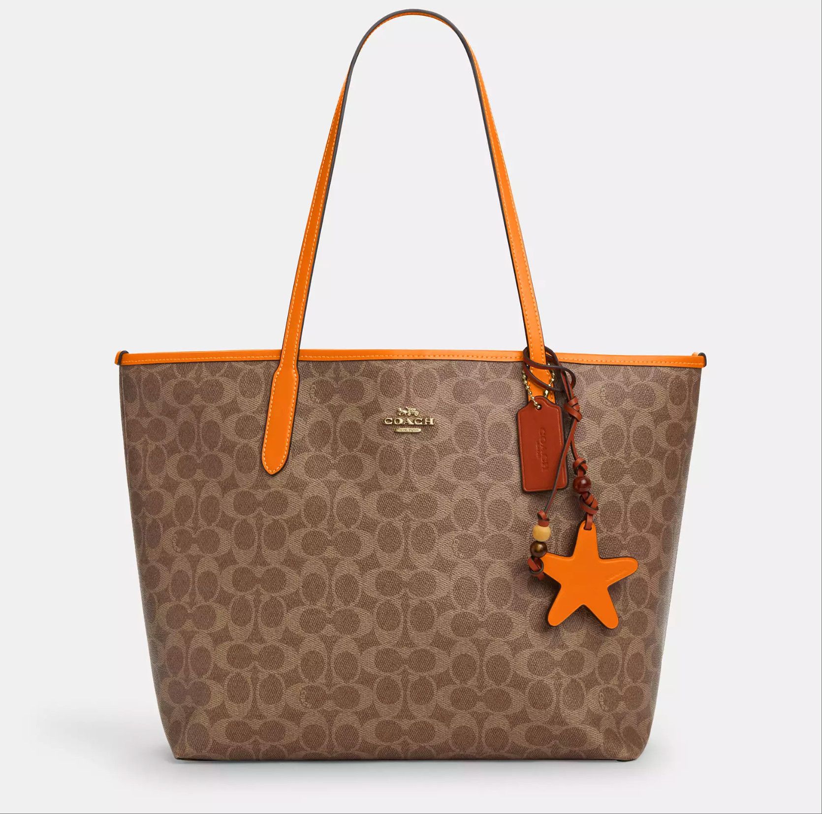 Coach City Tote Bag In Signature Canvas With Star Charm CBH77 Size ONE SIZE - 6 Thumbnail