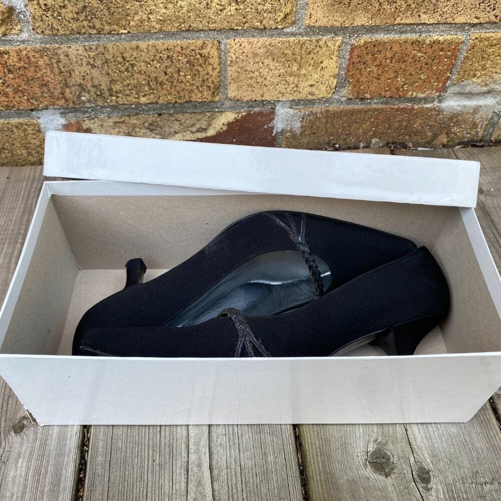 Stuart Weitzman Vintage Stuart Weitzman Womens Pump Size 6 Black Satin High Size US 6 / IT 36 - 2 Thumbnail