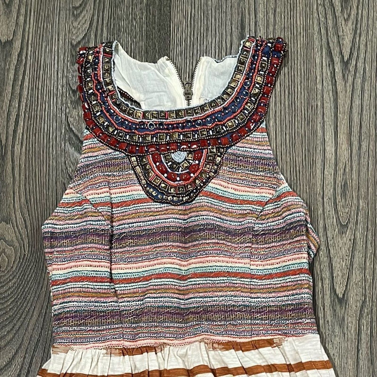 Lucky Brand Lucky Brand Dress Empire Waist Aztec Pattern Sleeveless XS Size XS / US 0-2 / IT 36-38 - 3 Thumbnail