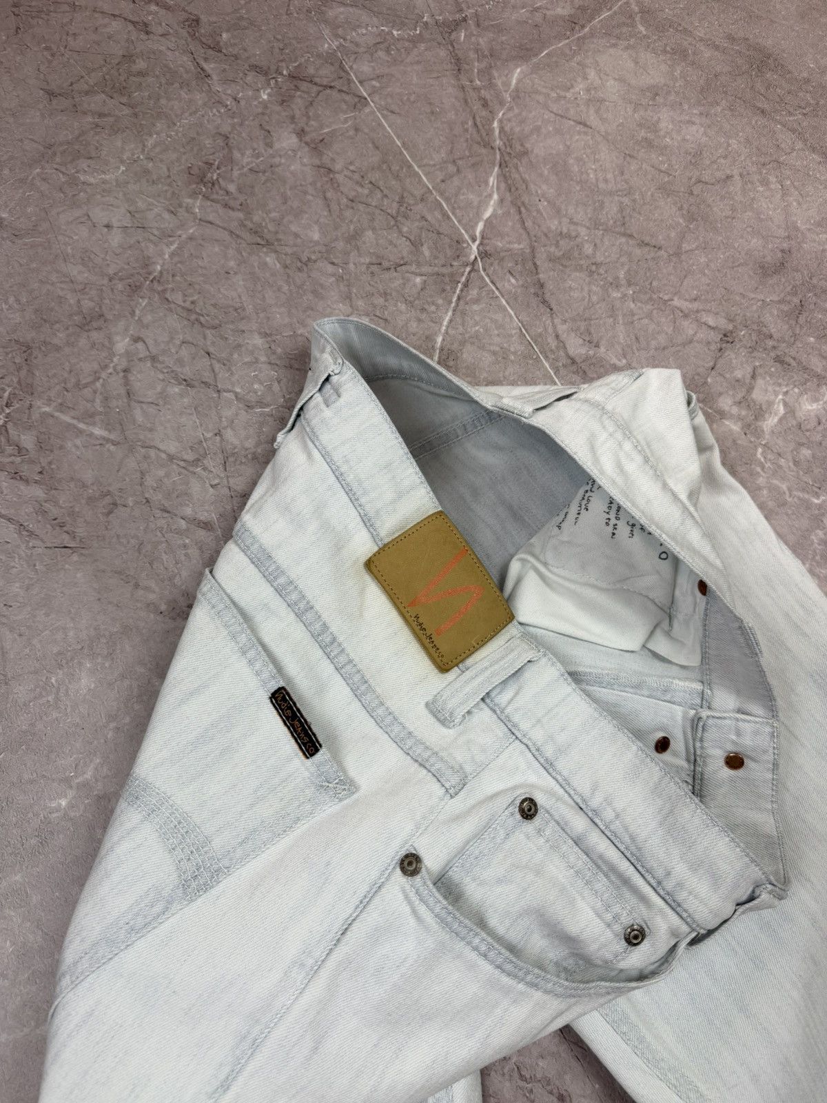 Nudie Jeans Nudie Jeans Co Slim Light Wash Denim - Made in Italy W34 L32 Size US 34 / EU 50 - 11 Thumbnail