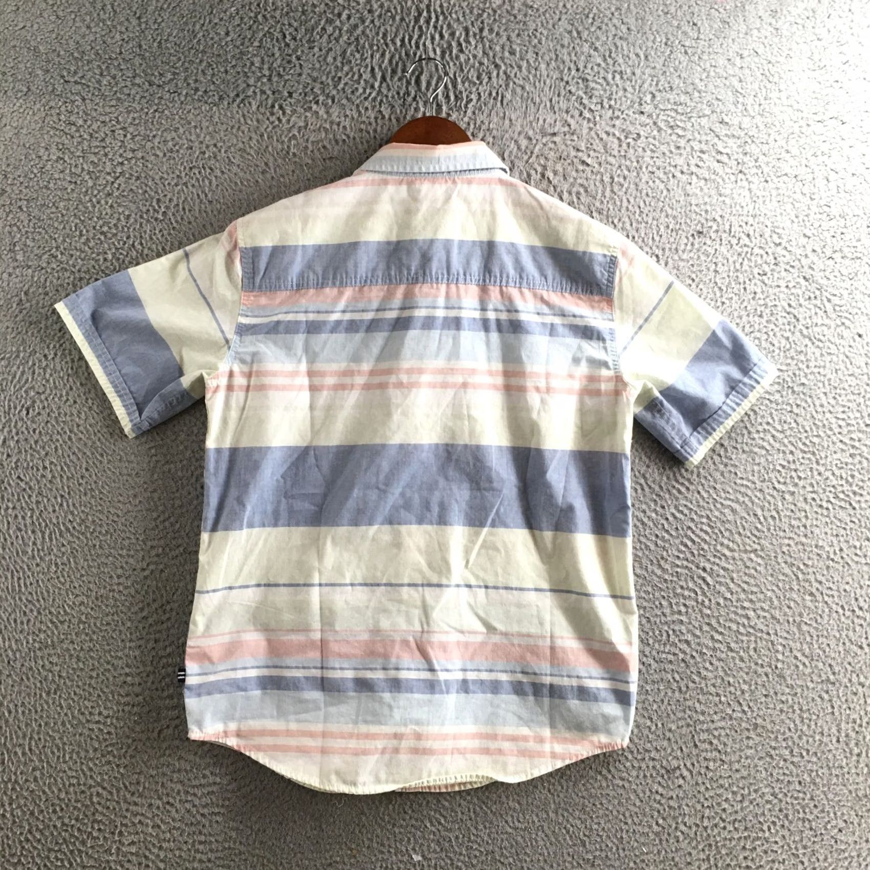 Nautica Nautica Button Up Shirt Mens XL Multi Striped Cotton Blend Short Sleeve Casual Mens XL Button-Up Shirt Size US XL / EU 56 / 4 - 7 Thumbnail