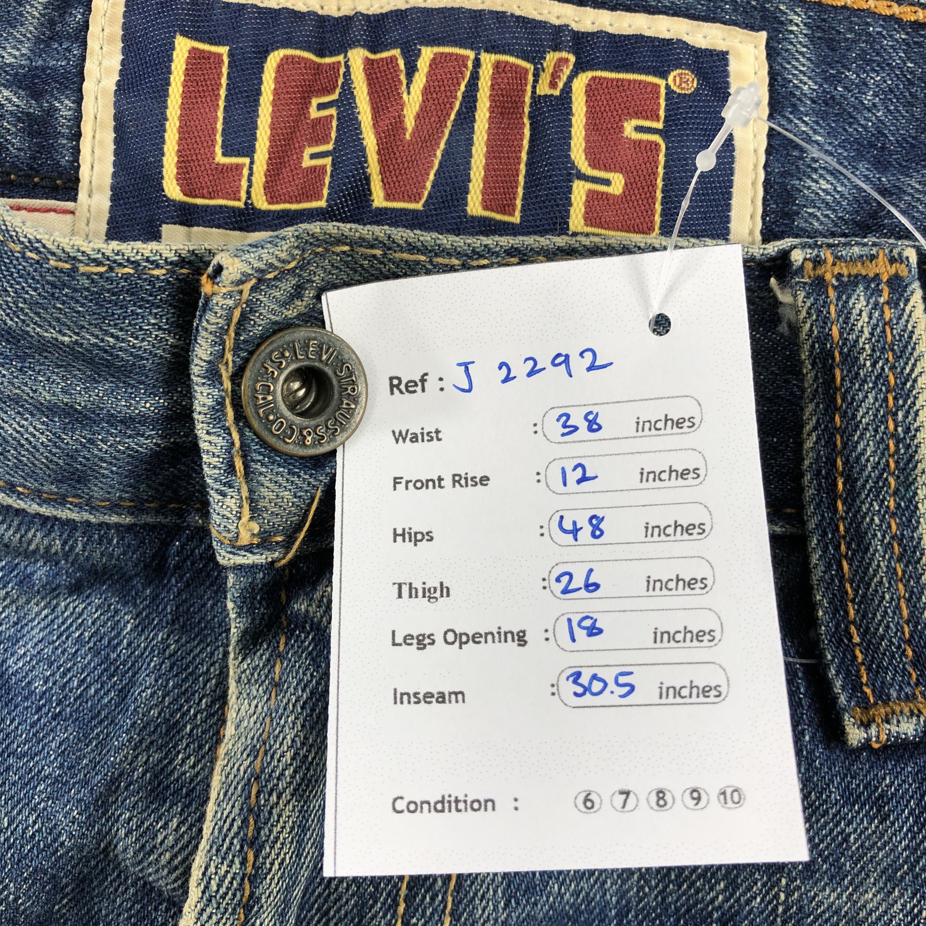 Levi's Vintage Blue Wash Levis 514 Jeans-J2292 Size US 38 / EU 54 - 17 Thumbnail