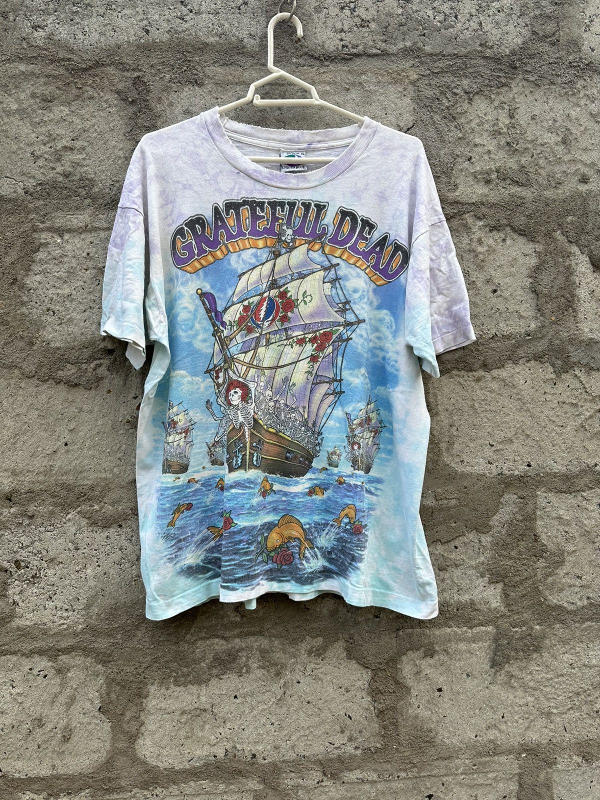 1993 Vintage greatful dead ship of fools tie dye T-shirt