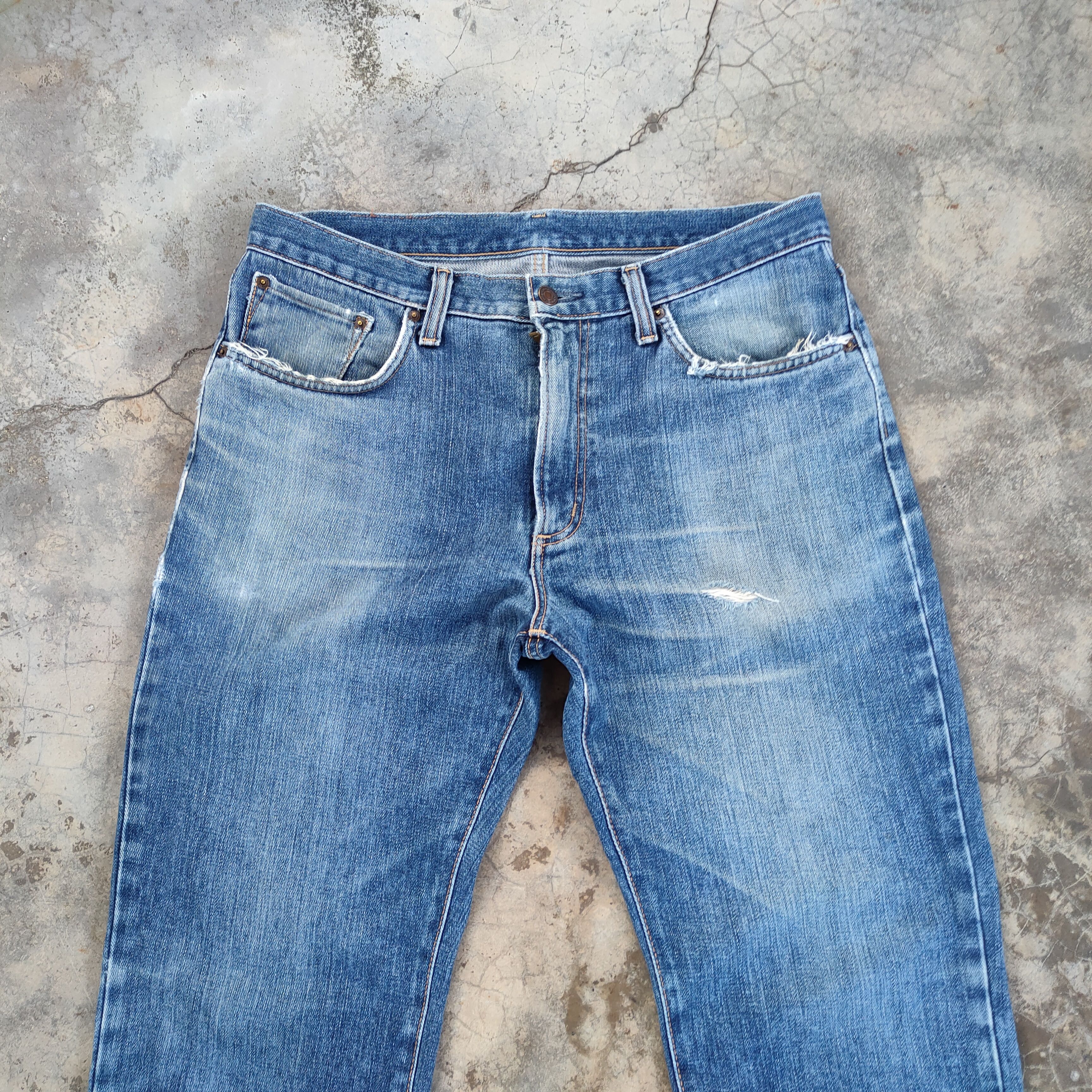 Edwin W36 VINTAGE EDWIN FADED DISTRESSED DENIM JEAN PANTS Size US 36 / EU 52 - 2 Thumbnail