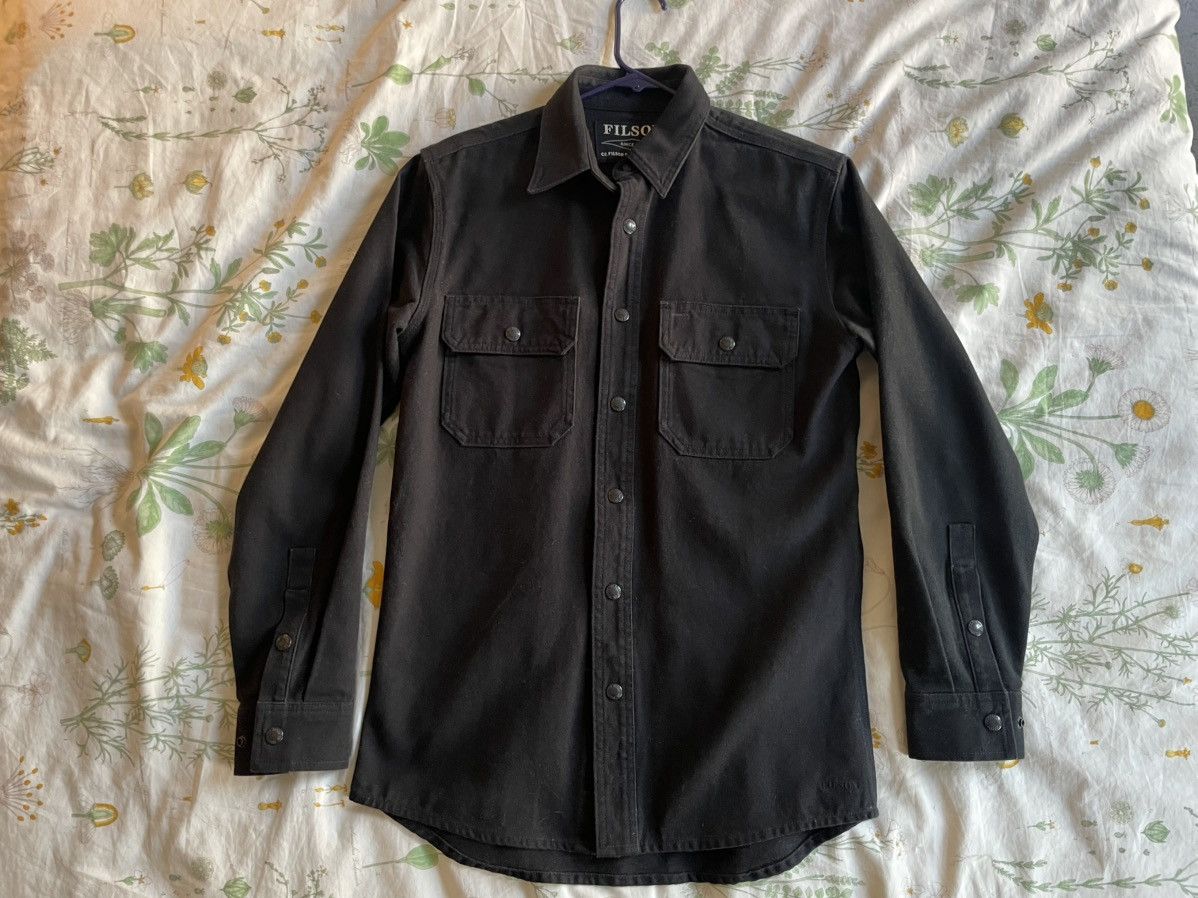 Filson Heavy Twill snap-front Work Shirt - Black Size US XS / EU 42 / 0 - 1 Thumbnail