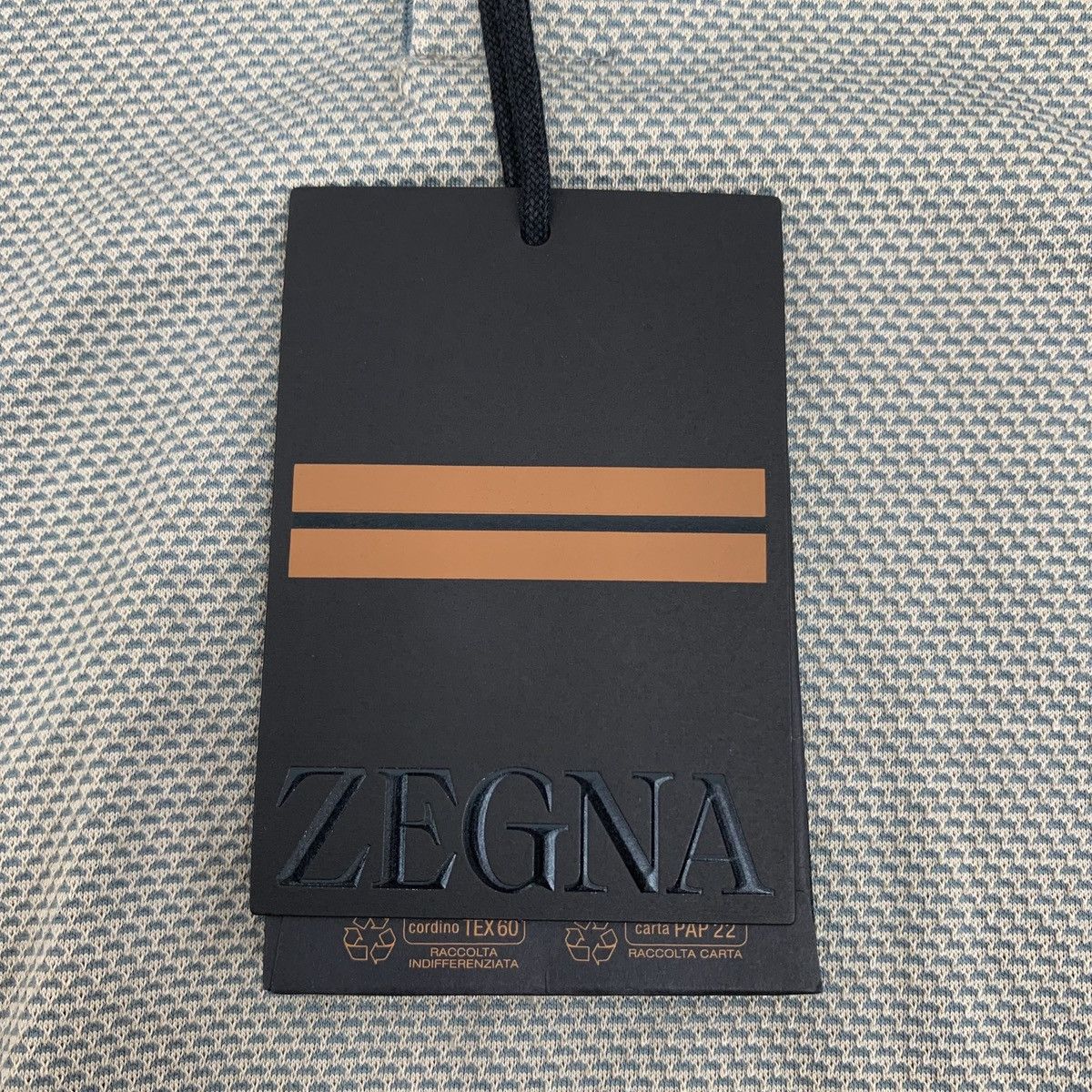 Z Zegna Zegna Greyish Green Collared Short Sleeve Polo Shirt K26WX Size US M / EU 48-50 / 2 - 7 Thumbnail