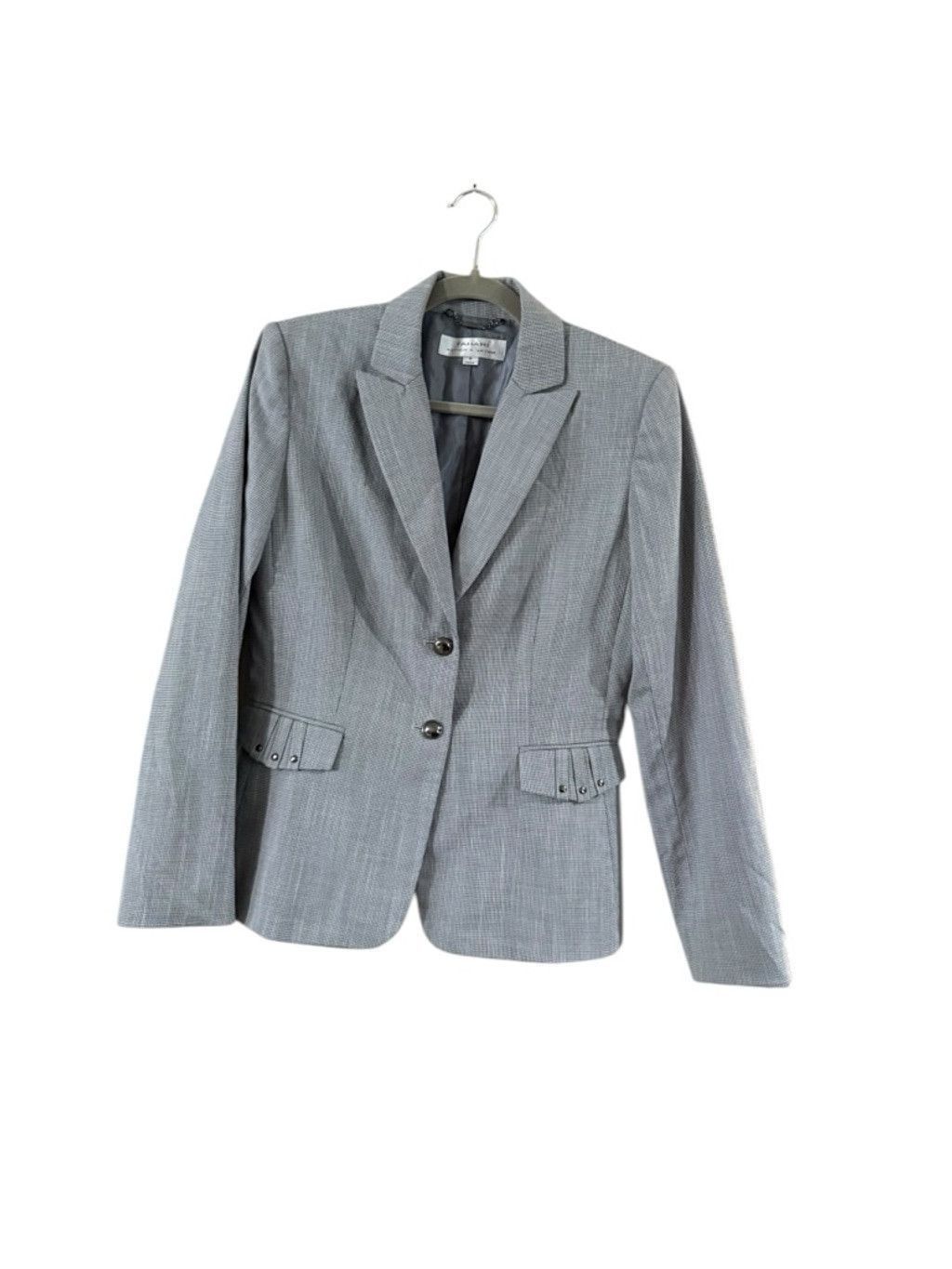 Elie Tahari Women's TahariGray Blazer Suit Jacket Size 6 Size M / US 6-8 / IT 42-44 - 2 Thumbnail