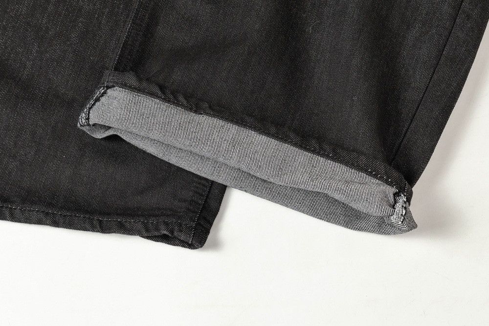 Jean Men's Vibe Hip Hop Cross Embroidered Wide-Leg Jeans Size US 32 / EU 48 - 5 Thumbnail