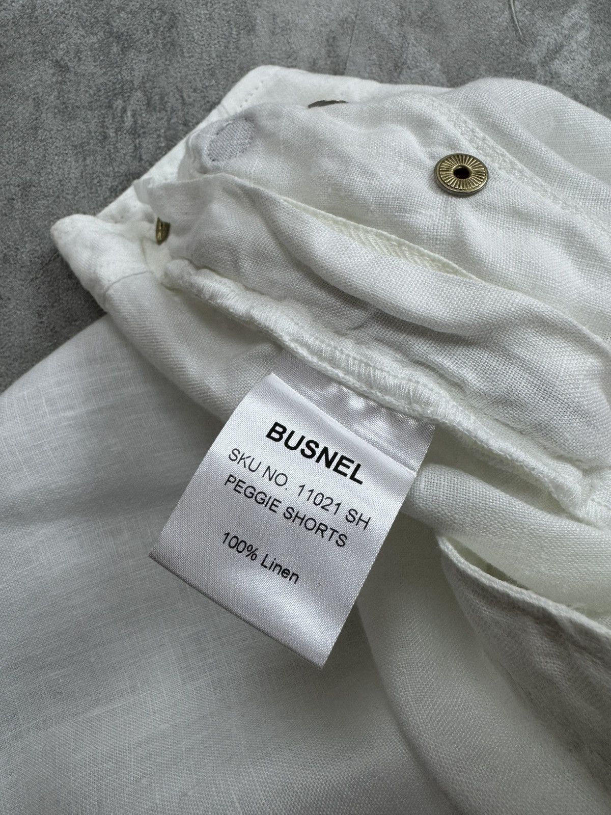 Designer BUSNEL Linen Shorts White Lino Summers Bermuda Womens Sz. 38 Size 26" / US 2 / IT 38 - 8 Thumbnail