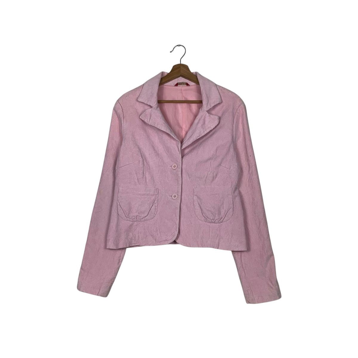 Guess GUESS JEANS Pink Corduroy Crop Jacket #2158-C95 Size XL / US 12-14 / IT 48-50 - 1 Thumbnail