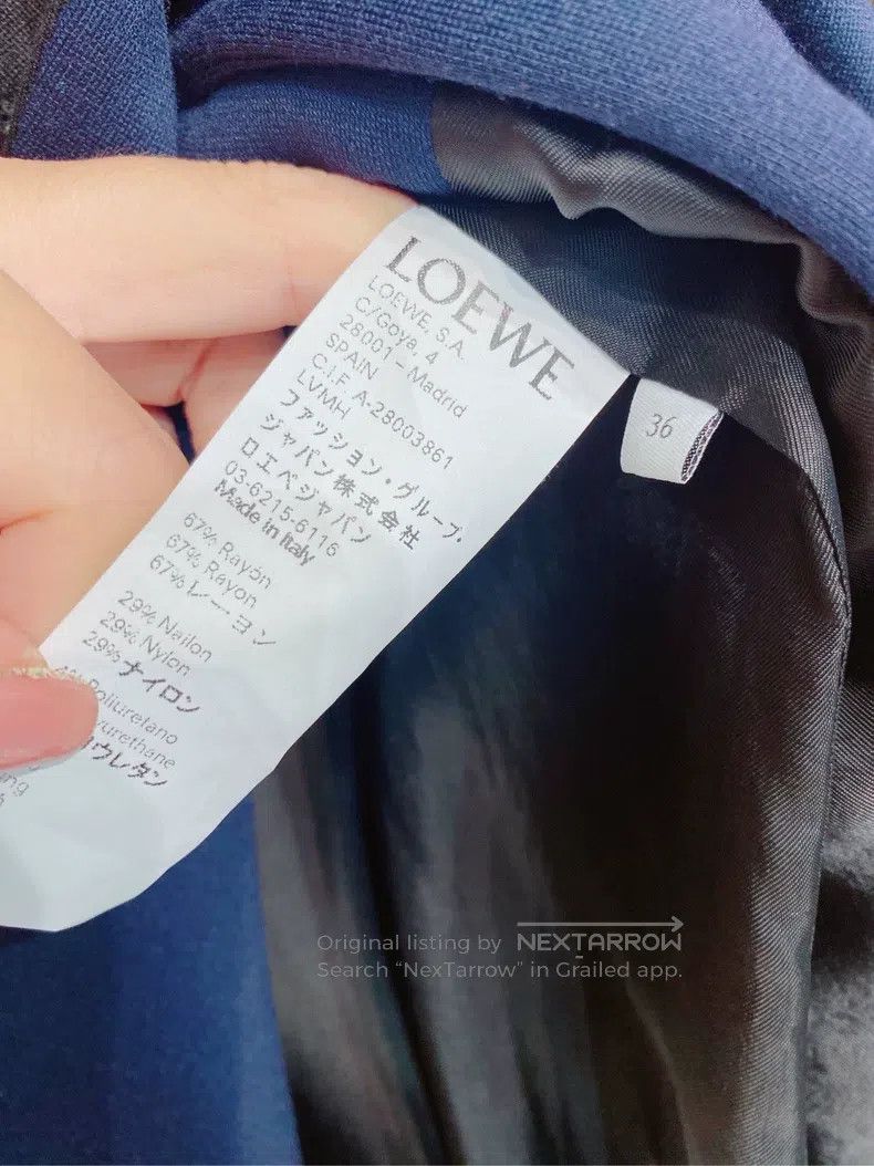 Loewe Loewe Midnight blue and black irregular long trench coat Size XS / US 0-2 / IT 36-38 - 4 Thumbnail