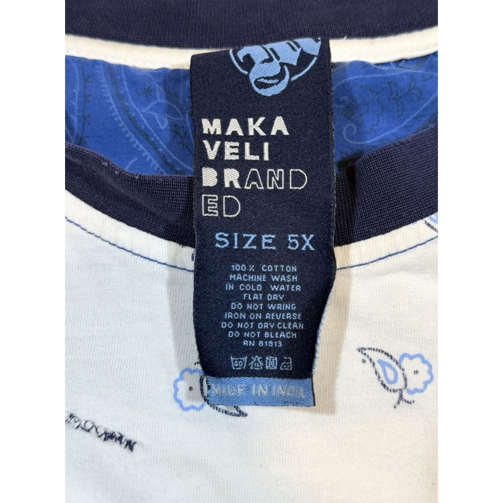 Vintage VINTAGE Makaveli Branded Shirt Mens 5XL Blue Embroidered Hip Hop 90s Tupac Shirt Size US XXL / EU 58 / 5 - 4 Thumbnail