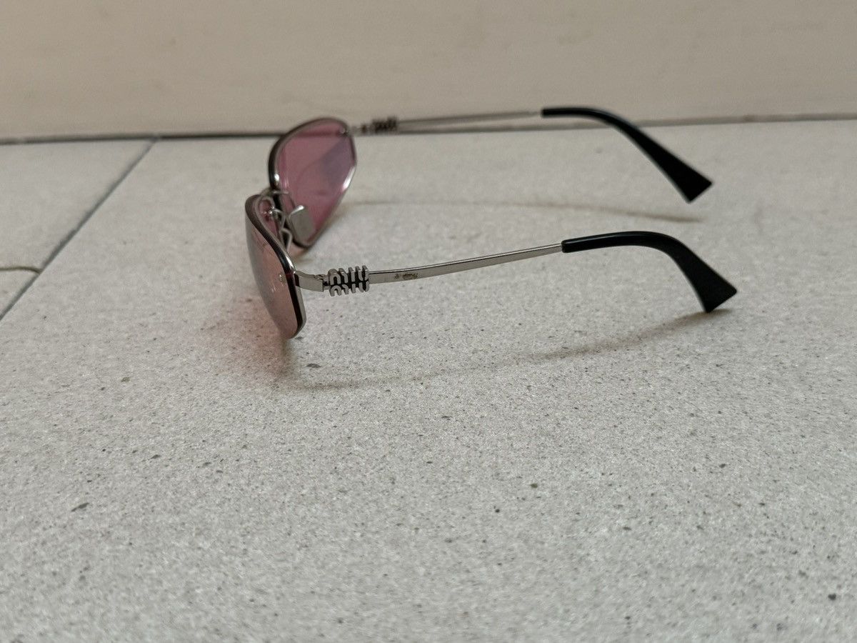 Miu Miu Miu Miu Pink Tinted Silver Framed Sunglasses Size ONE SIZE - 4 Thumbnail