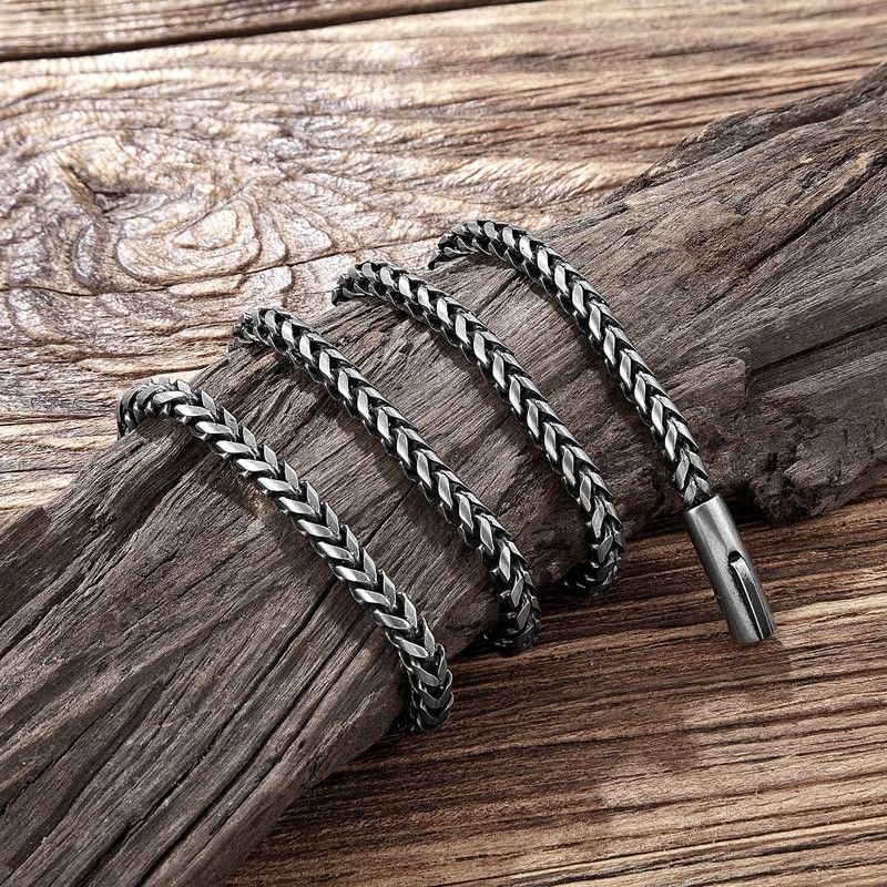 Jewelry Oxidized Curb Cuban Chain Stainless Steel Necklace Size ONE SIZE - 4 Thumbnail