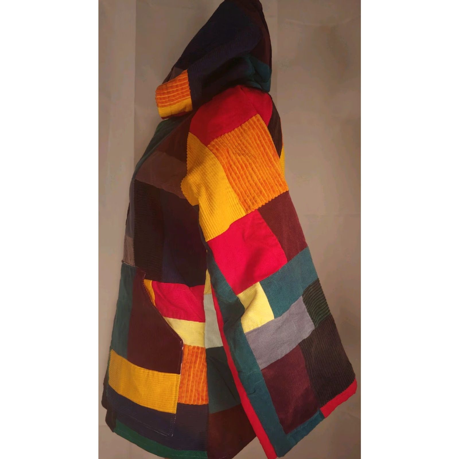 Rainbow Handmade Rainbow Patchwork Pullover Hoodie XS/S Unisex Festival Bohemian Size XS / US 0-2 / IT 36-38 - 5 Thumbnail