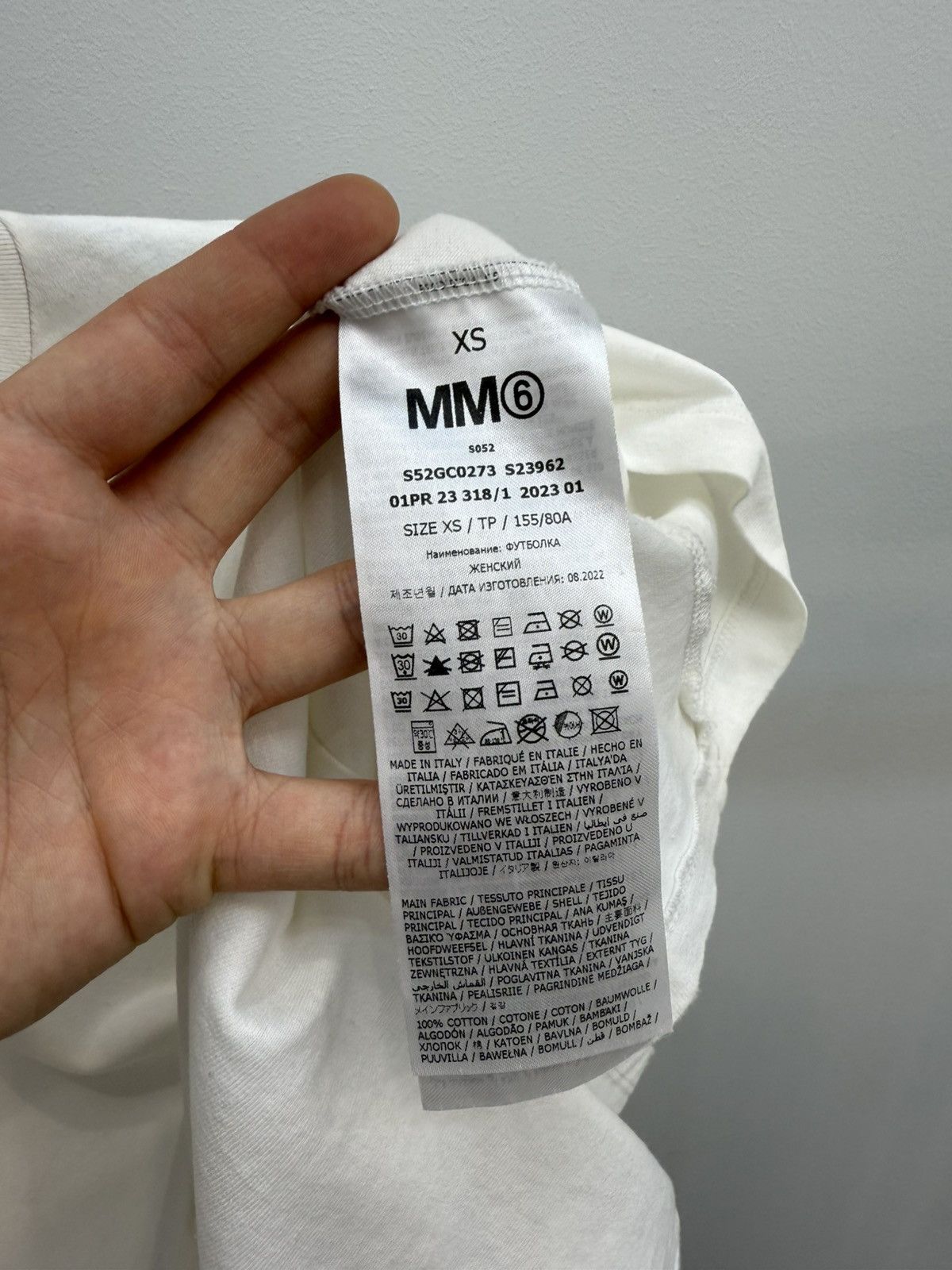 Maison Margiela MM6 by Maison Margiela Closed Logo Distressed Long Sleeve Size US XS / EU 42 / 0 - 8 Thumbnail