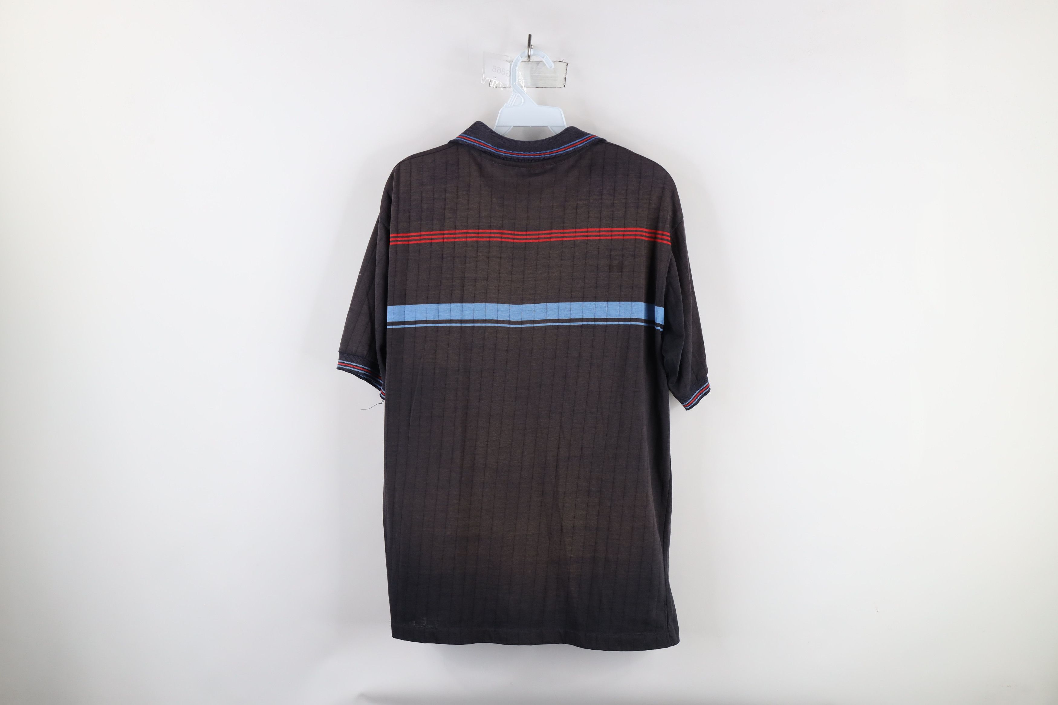 Vintage Vintage 70s Streetwear Sun Faded Striped Collared Polo USA Size US L / EU 52-54 / 3 - 10 Thumbnail
