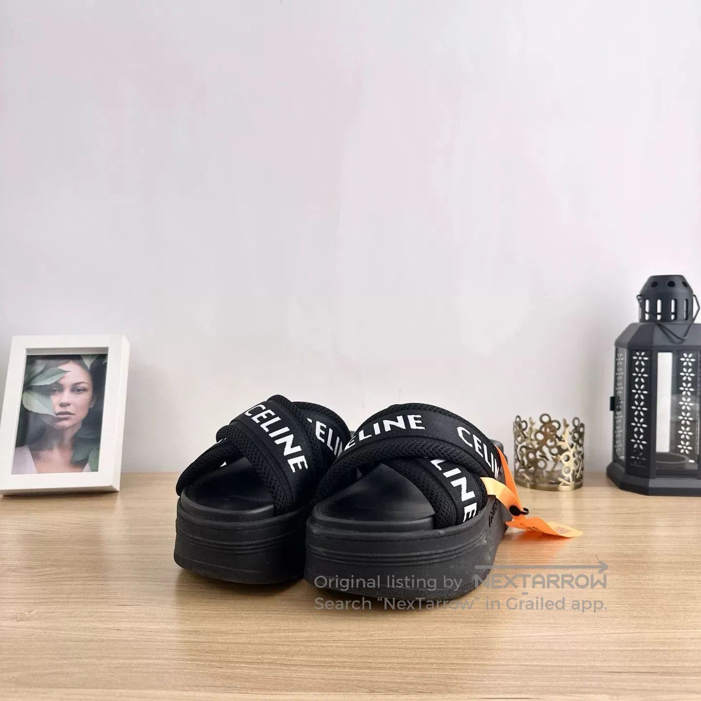 Celine Celine Triomphe Black Platform Slides. Size US 5 / IT 35 - 3 Thumbnail