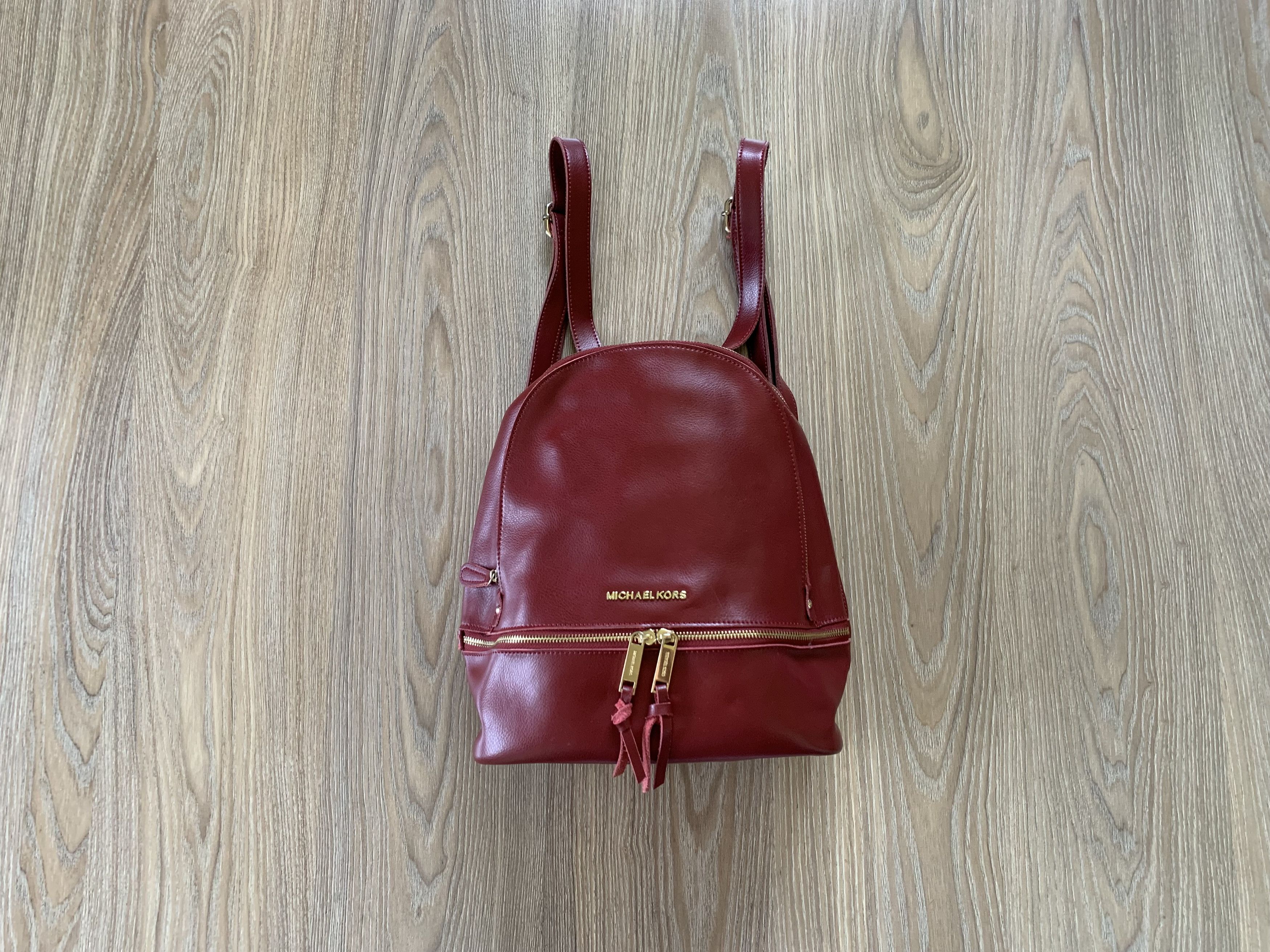 Michael Kors Micheal Kors Red Leather Backpack Bag Size ONE SIZE - 1 Thumbnail
