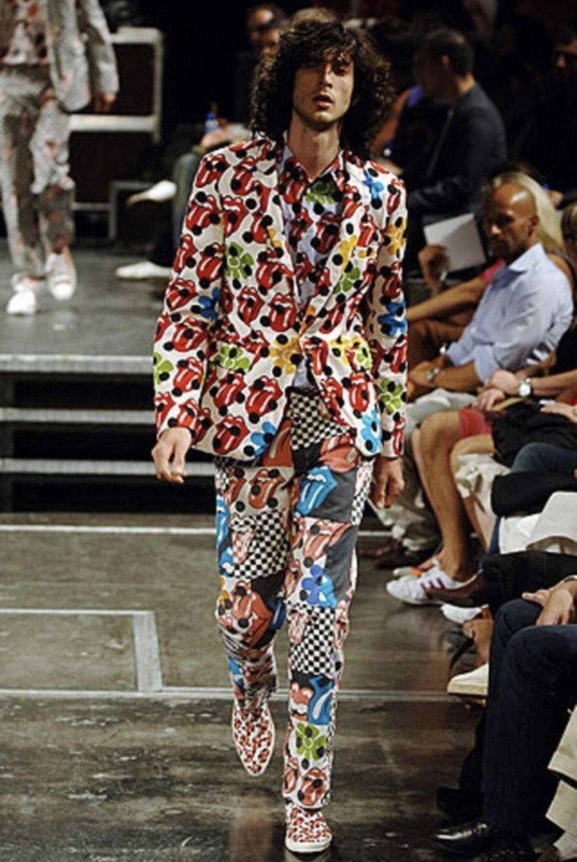 Comme des Garcons Homme Plus × The Rolling Stones SS06 Comme Des Garcons Rolling Stones Patchwork Pants Size US 31 - 2 Thumbnail