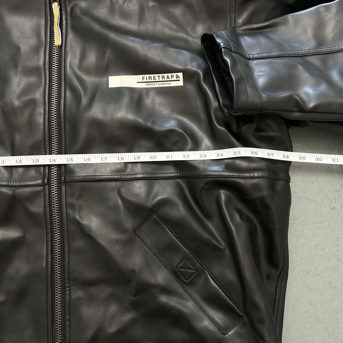 Firetrap Firetrap “RAM COAT” Faux Leather Hooded Jacket – Black (XL) Size US XL / EU 56 / 4 - 8 Thumbnail