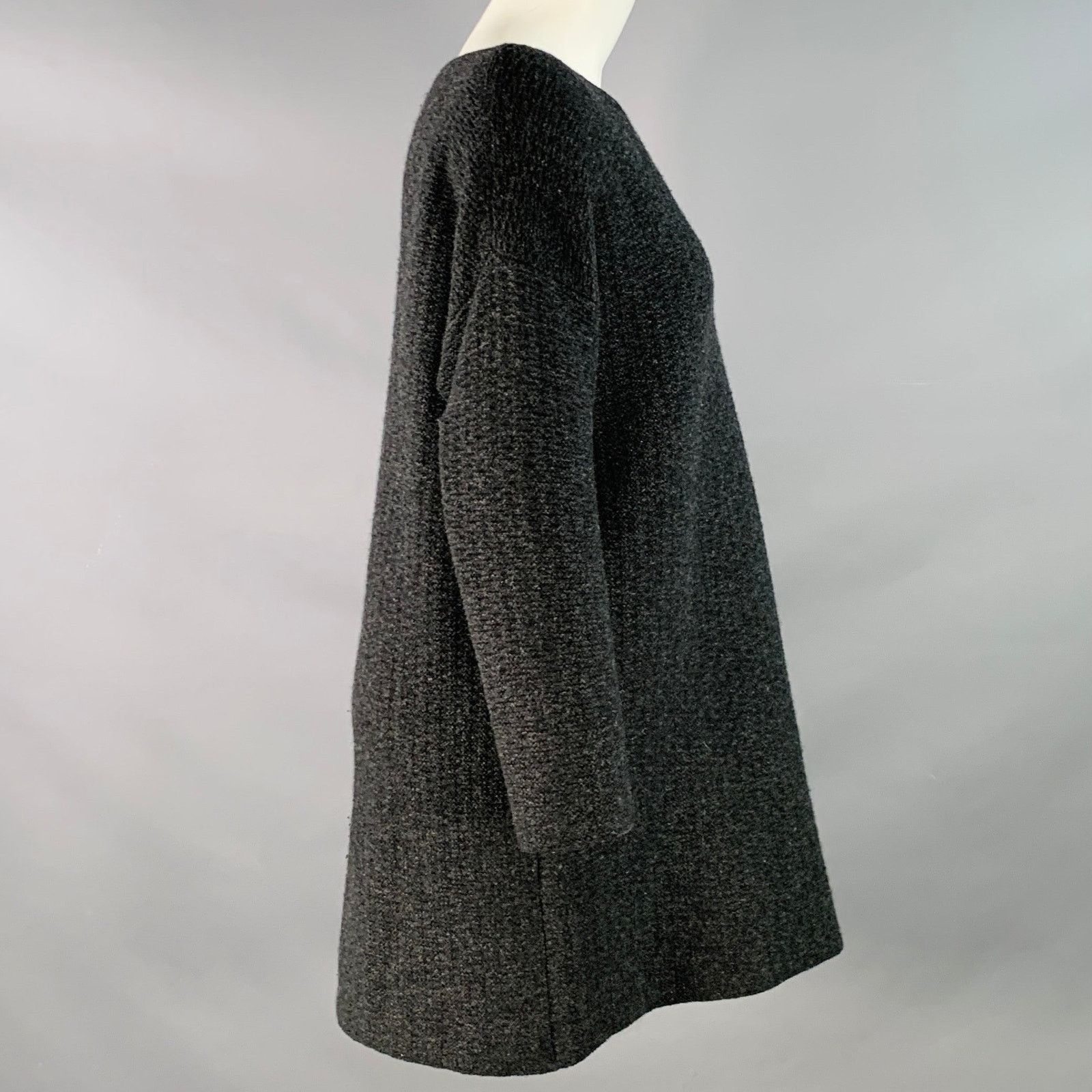 Other EVAM EVA SGrey Charcoal Wool Camel Sweater Above Knee Dress Size S / US 4 / IT 40 - 2 Thumbnail