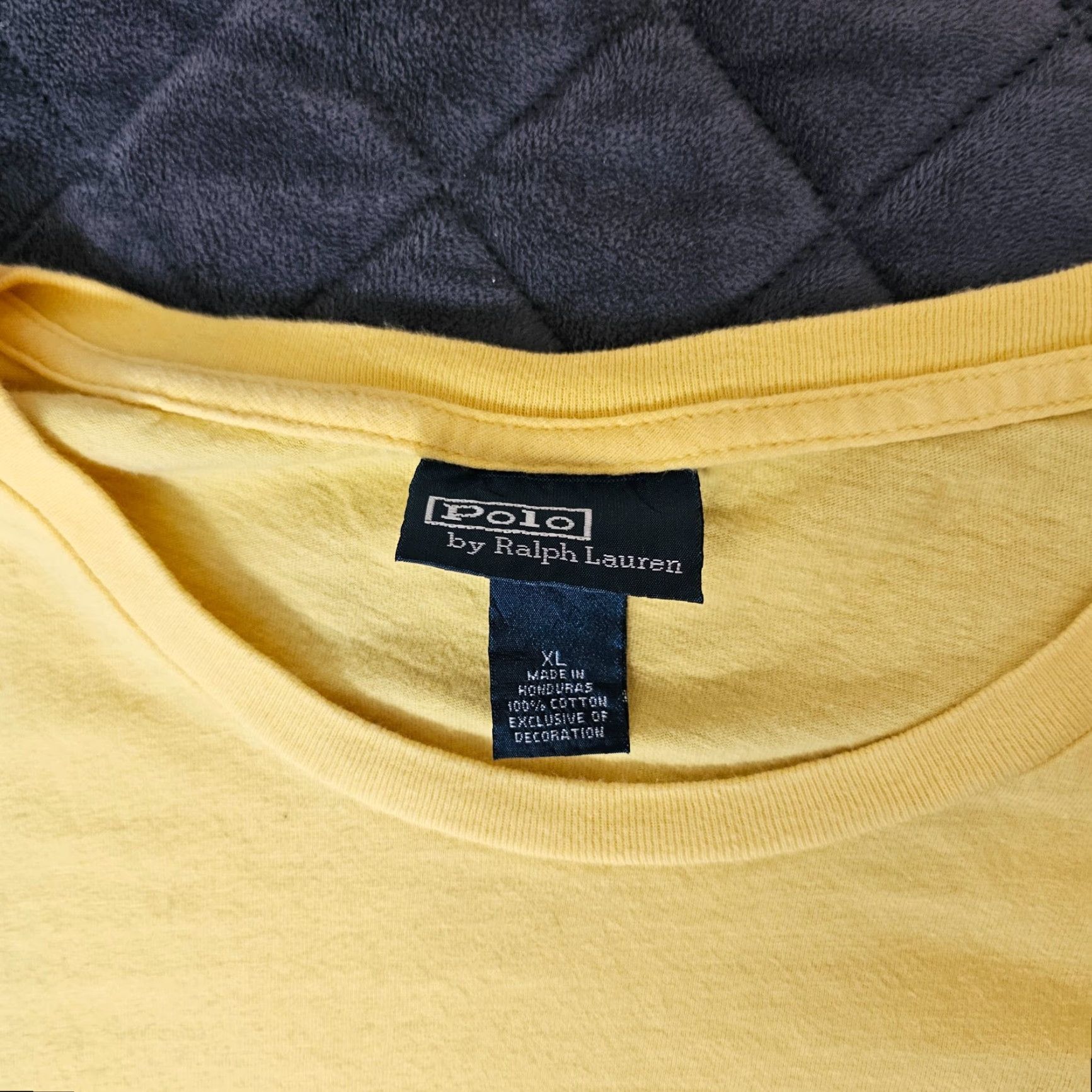 Ralph Lauren VINTAGE Polo Ralph Lauren T Shirt Yellow XL Blue Pony Logo Casual Men Regular Crew Neck Short Sleeve Size US XL / EU 56 / 4 - 2 Thumbnail
