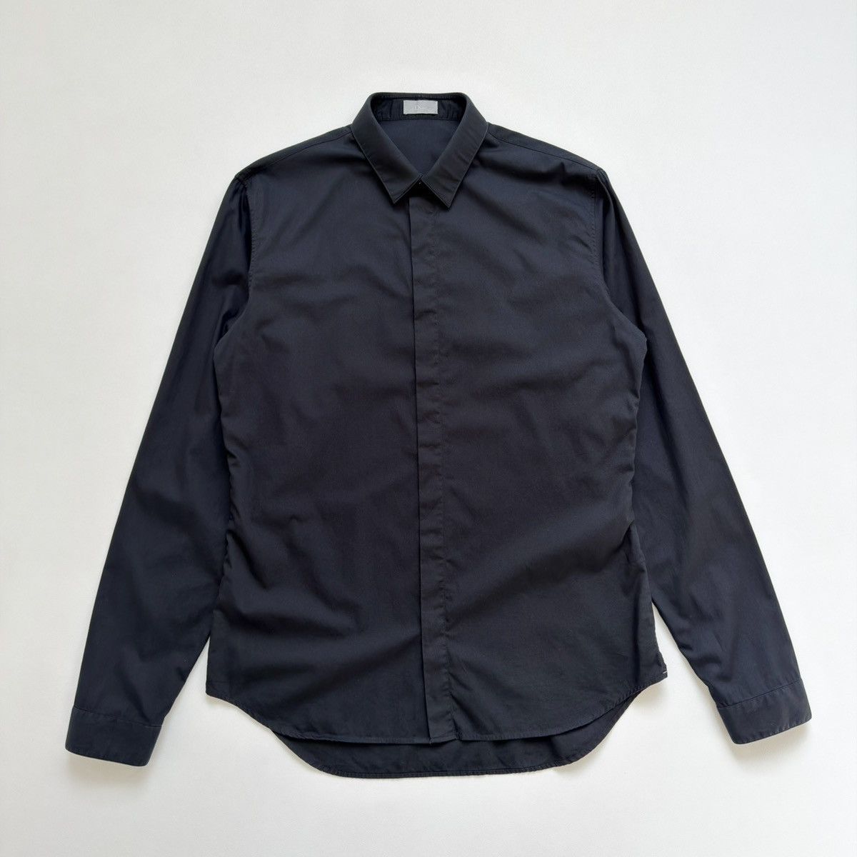 Dior Hedi Slimane Era Black Cotton Shirt Size US M / EU 48-50 / 2 - 1 Thumbnail
