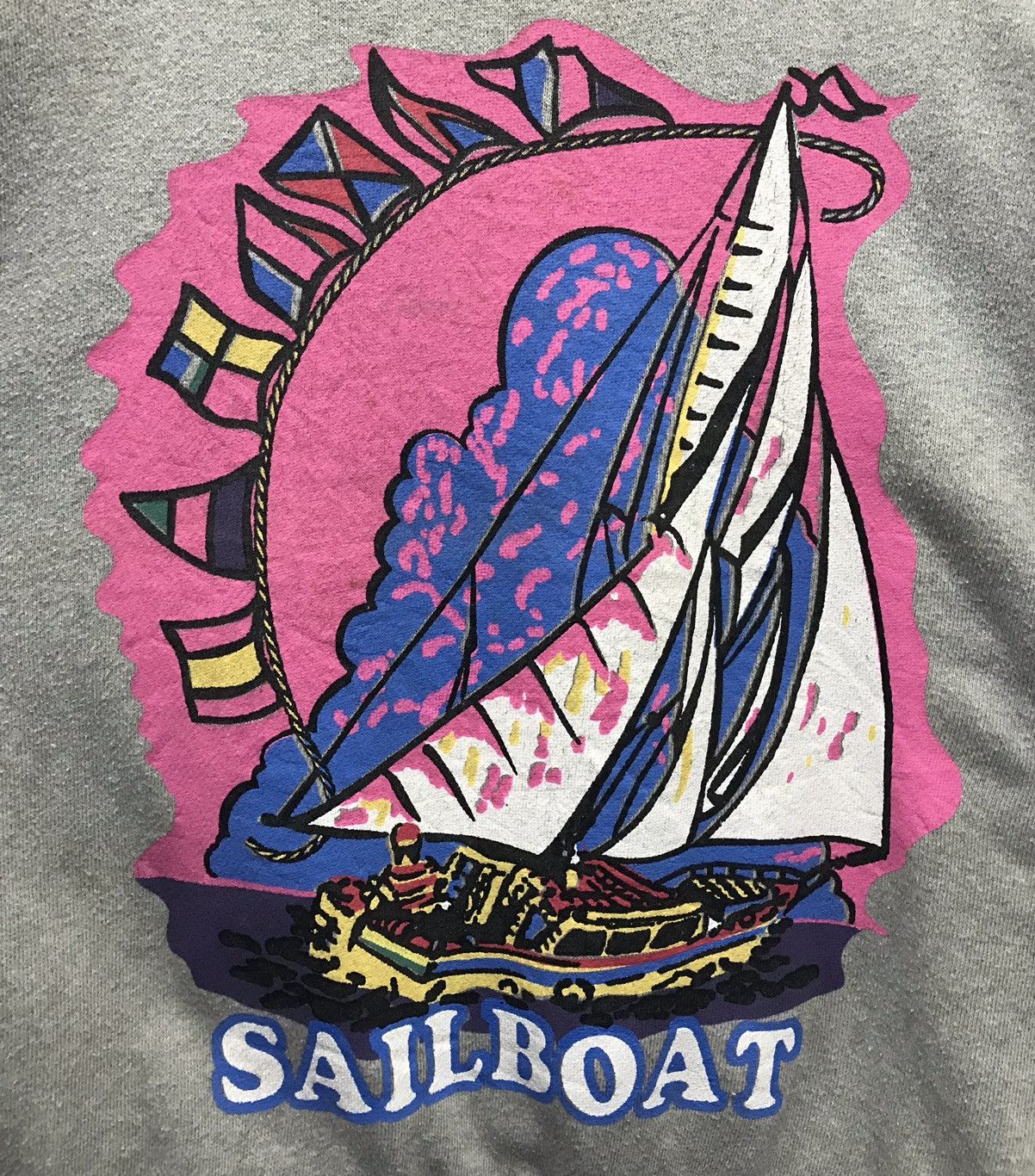 Vintage Vintage Tree Way Classic Vintage Style Sailboat Sweatshirt Size US XXL / EU 58 / 5 - 3 Thumbnail