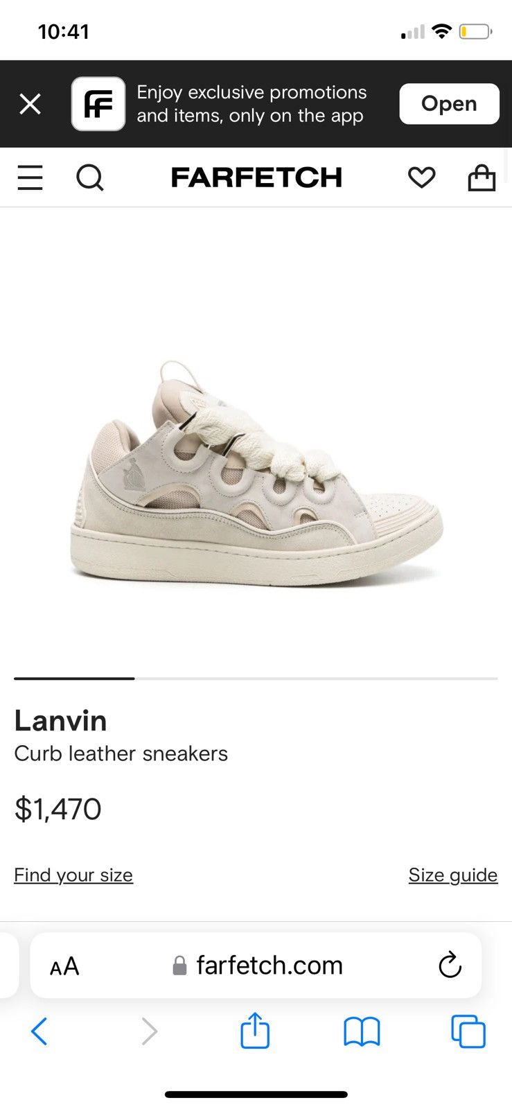 Lanvin LANVIN Leather Curb Sneaker Cream Pure White in Size 10 Size US 10 / EU 43 - 11 Thumbnail