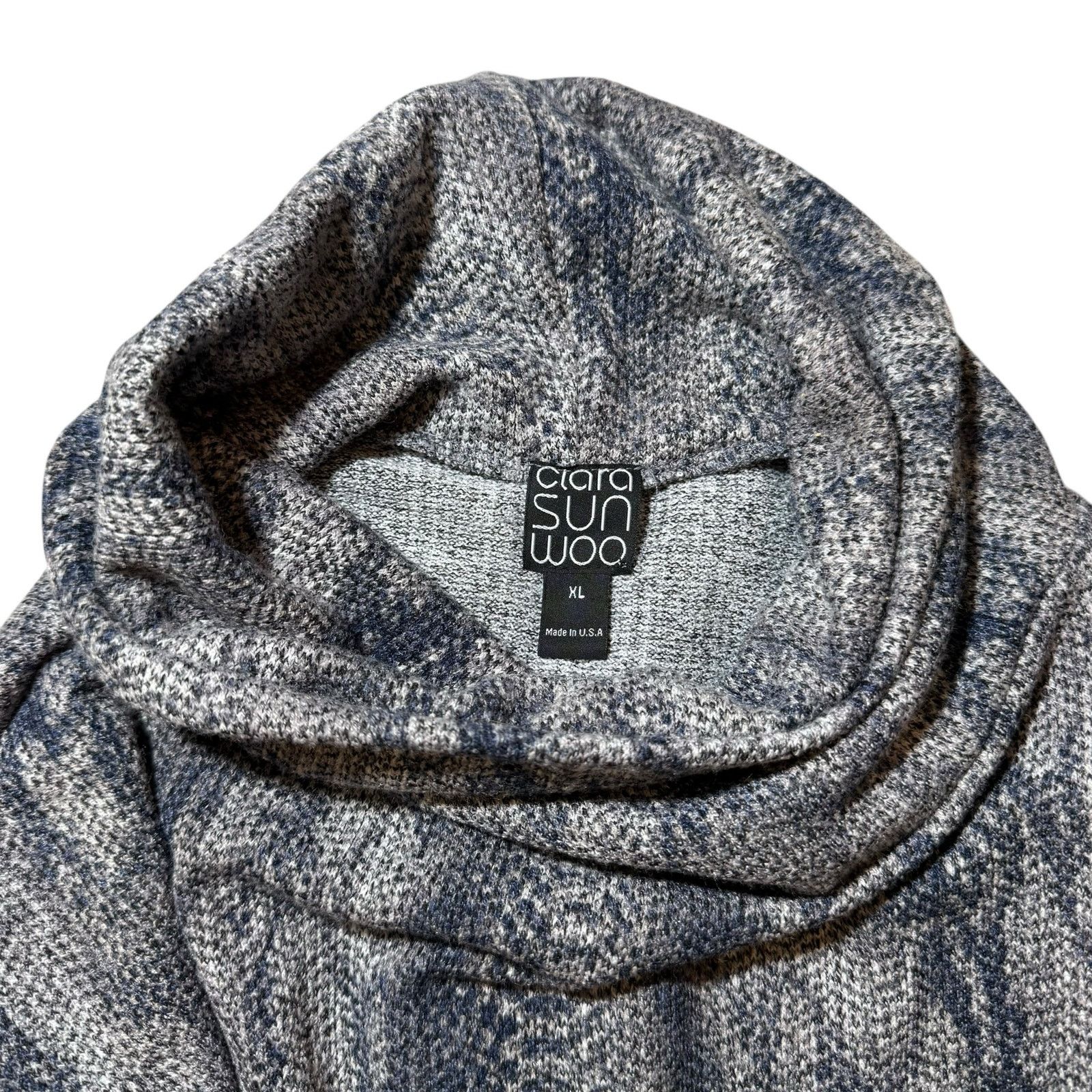 Other Clara Sunwoo Cowl Turtleneck Sweater Snake Pattern - Size XL Size XL / US 12-14 / IT 48-50 - 3 Thumbnail