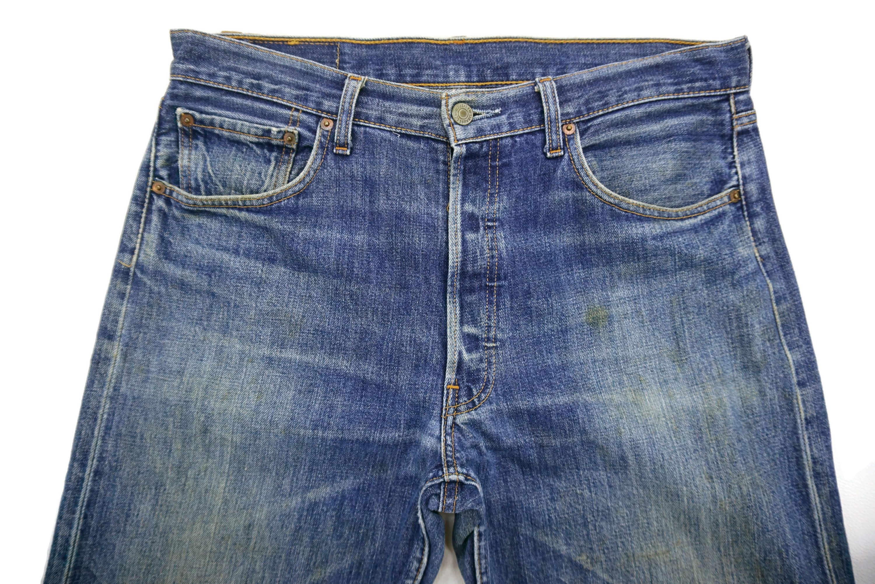 Other Vintage Levi's 501 Jeans Size W34xL30 Dirty Blue Denim Size US 34 / EU 50 - 3 Thumbnail