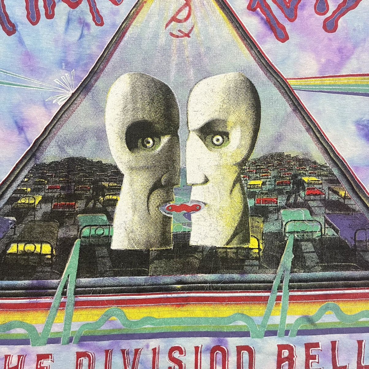 Band Tees Vintage 1994 Pink Floyd The Division Bell Tie Dye T Shirt Size US L / EU 52-54 / 3 - 6 Thumbnail