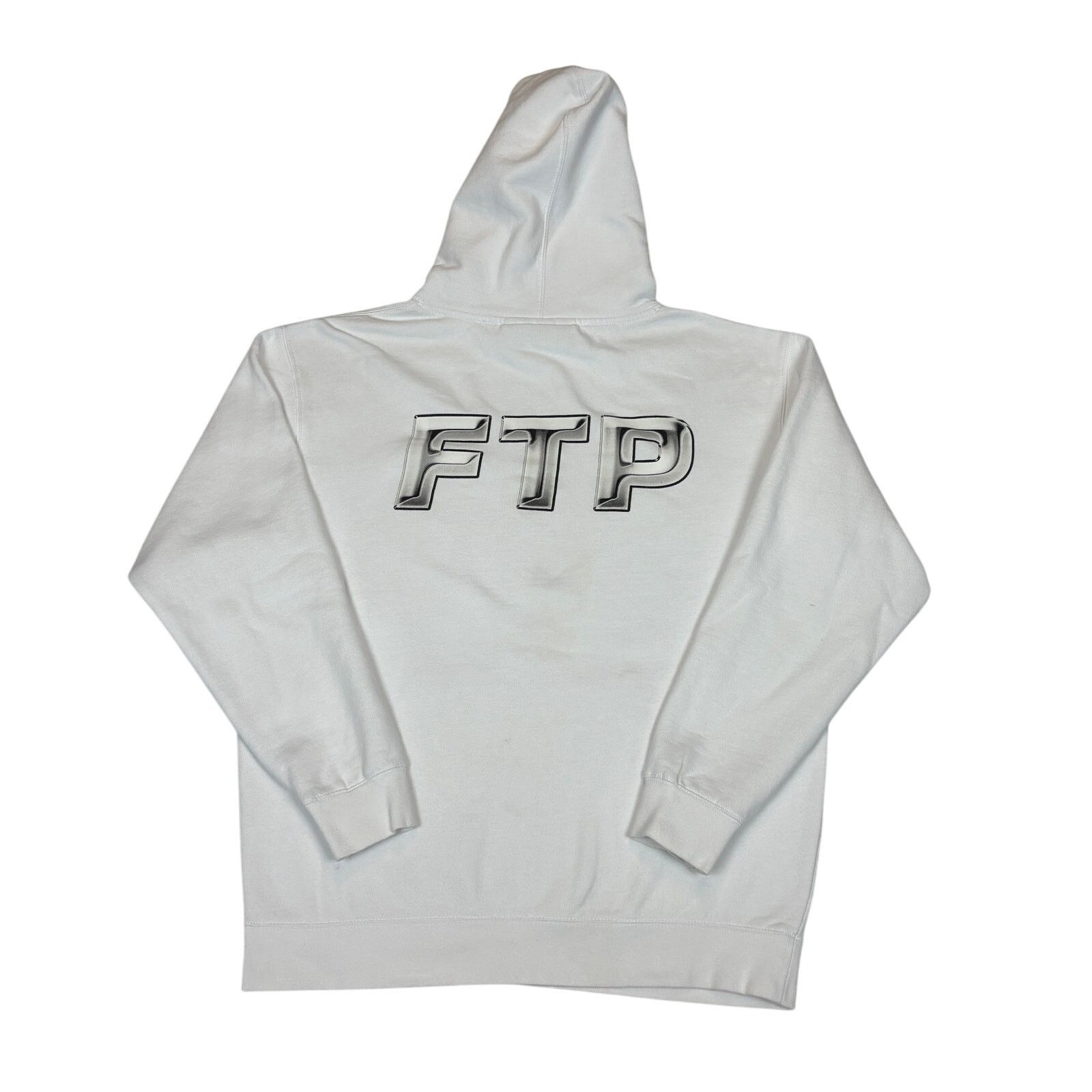 Fuck The Population FTP Chrome Logo Hoodie Men's Large Skate Streetwear Size US L / EU 52-54 / 3 - 1 Thumbnail