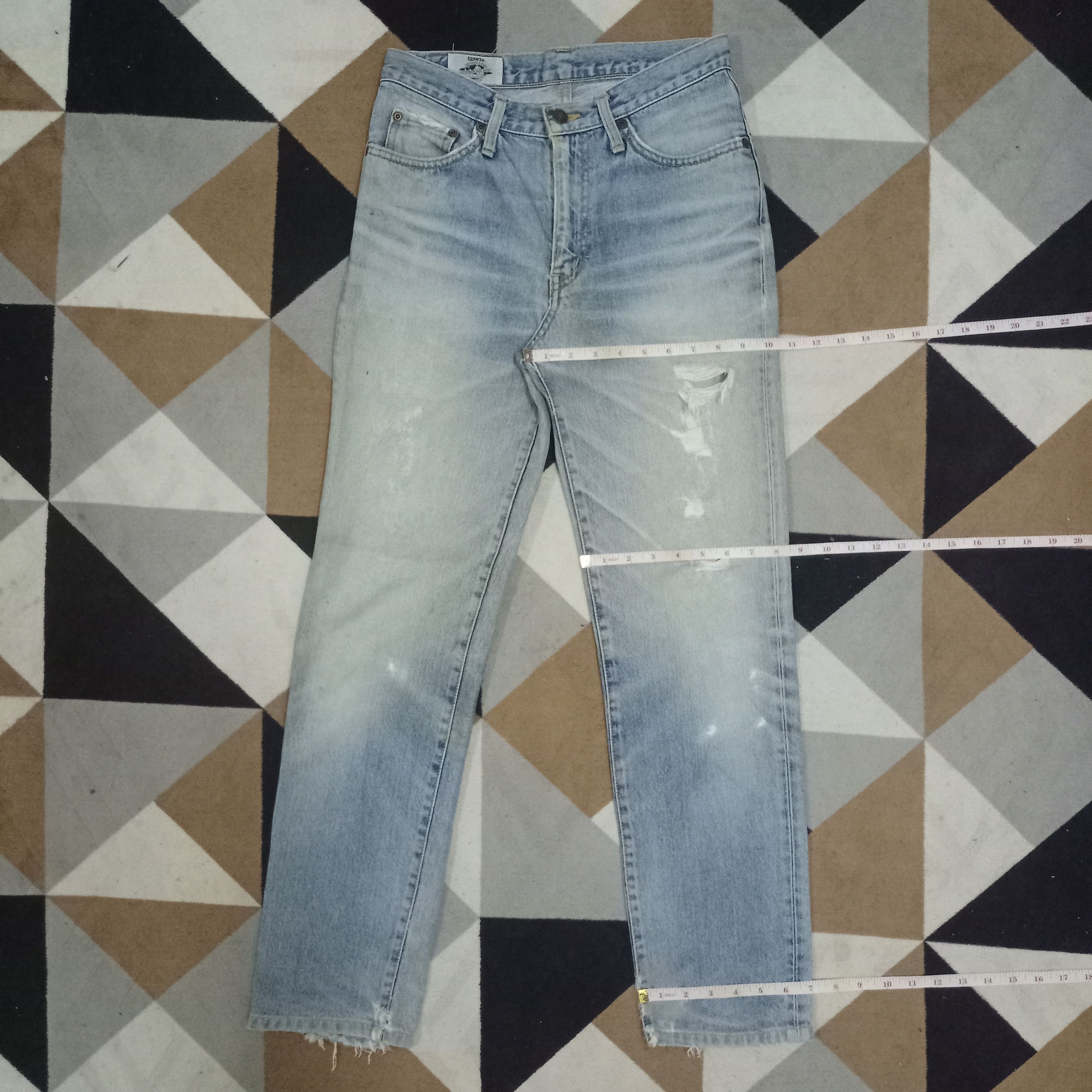 Edwin × Japanese Brand Vintage Japanese Edwin Blue Wash Straight Jeans 28x29 Size US 28 / EU 44 - 12 Thumbnail