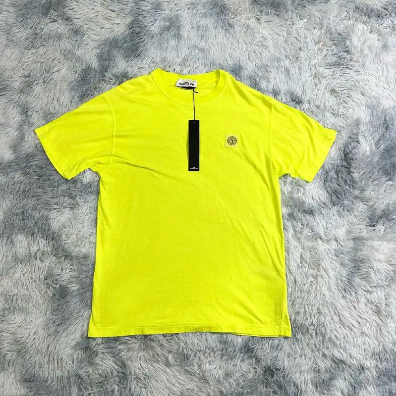 Stone Island Stone Island Fluorescent Yellow Cotton T-Shirt 0089 Size US L / EU 52-54 / 3 - 1 Thumbnail