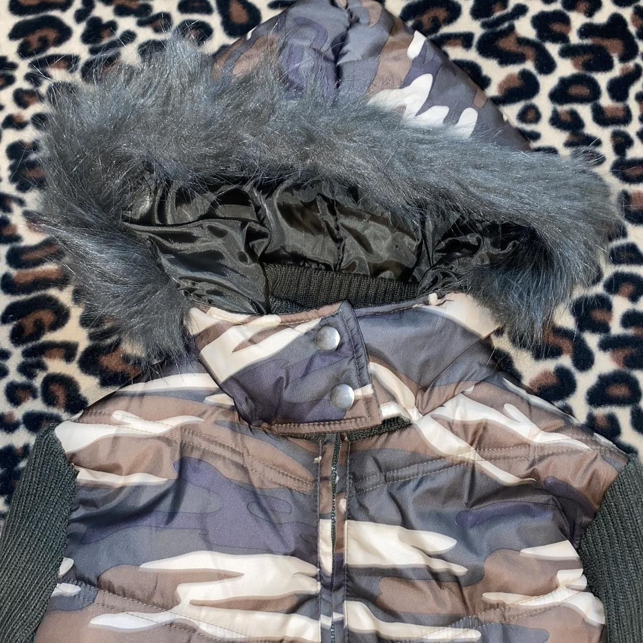 Other Deadstock Camo Puffer W/ Faux Fur Hood and Ribbed Sleeves Size S / US 4 / IT 40 - 4 Thumbnail