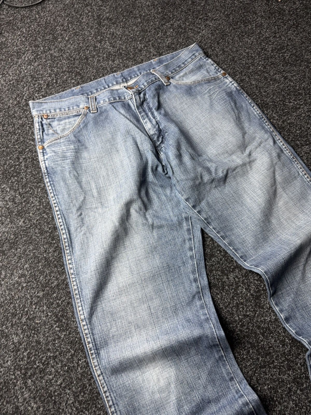 Wrangler Wrangler 90s USA Western Cowboy Vintage Light Wash Jeans Y2K Size US 35 - 5 Thumbnail