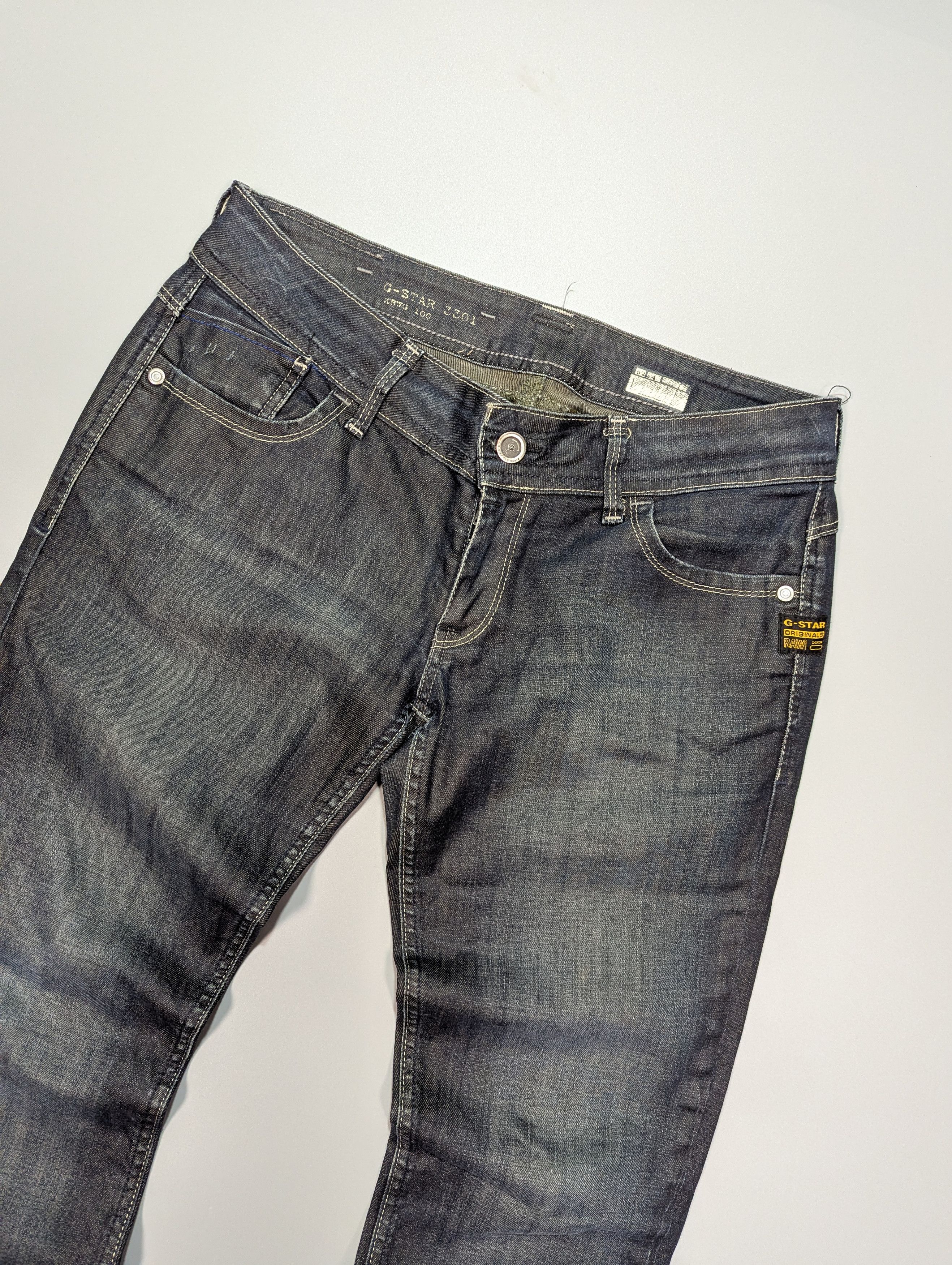 G-Star × Vintage G-Star RAW 3310 Women's Skinny Dark Blue Distressed Jeans Size 32" / US 10 / IT 46 - 3 Thumbnail