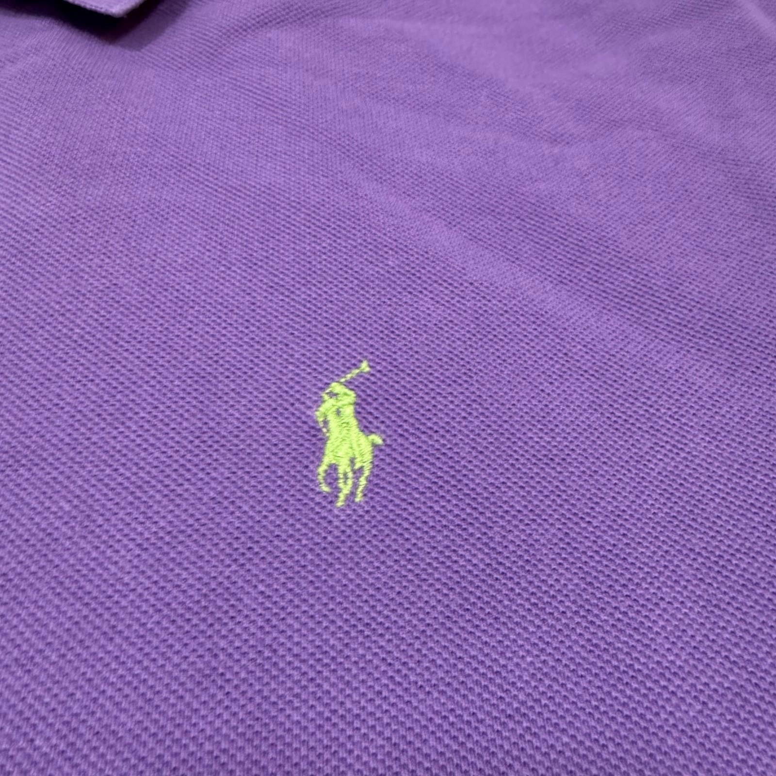 Polo Ralph Lauren Vintage Polo Ralph Lauren Polo Shirt Mens XL Purple Size US XL / EU 56 / 4 - 2 Thumbnail