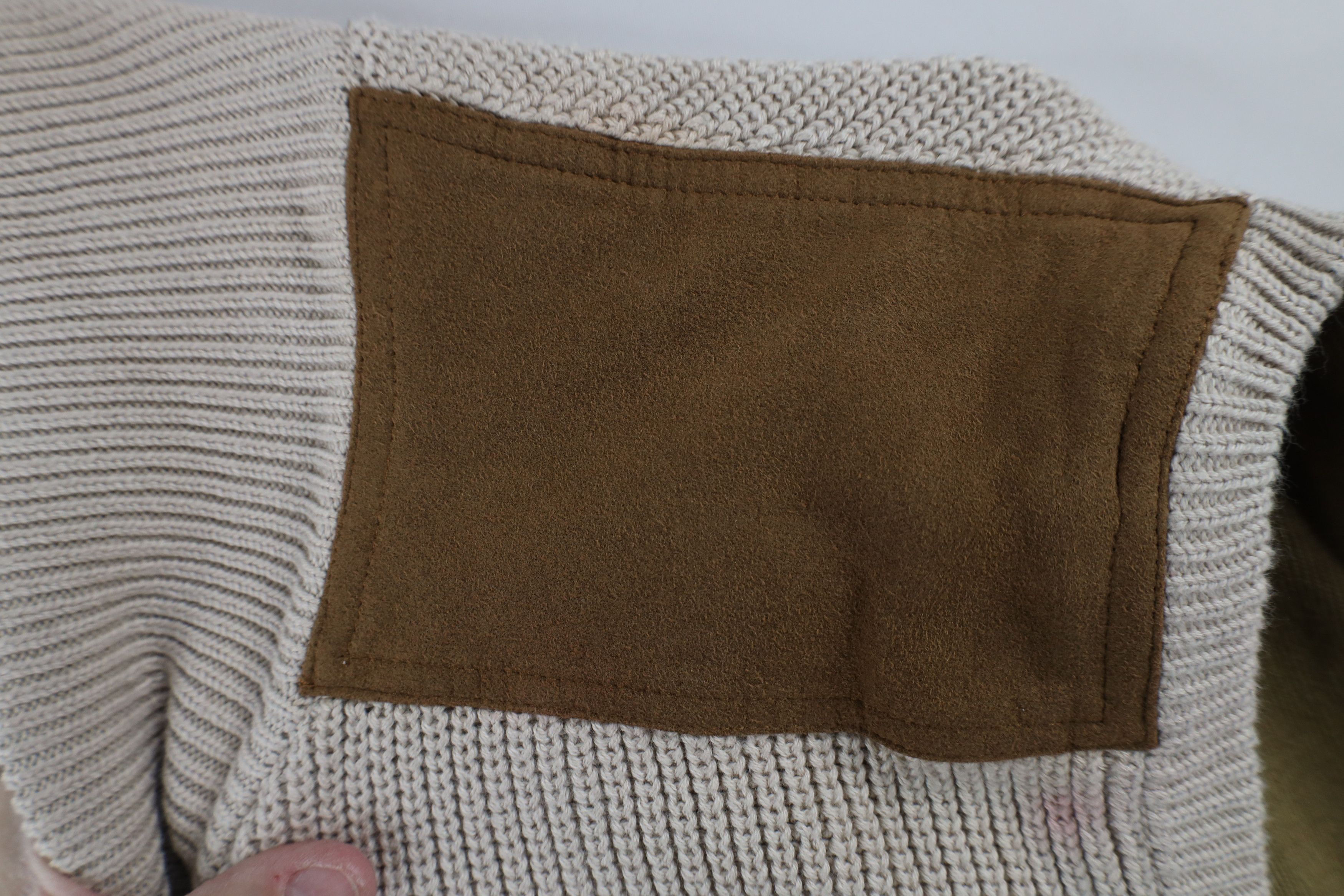 Orvis × Vintage Vintage Orvis Suede Trim Ribbed Knit Sweater Vest Jacket Size US XXL / EU 58 / 5 - 5 Thumbnail