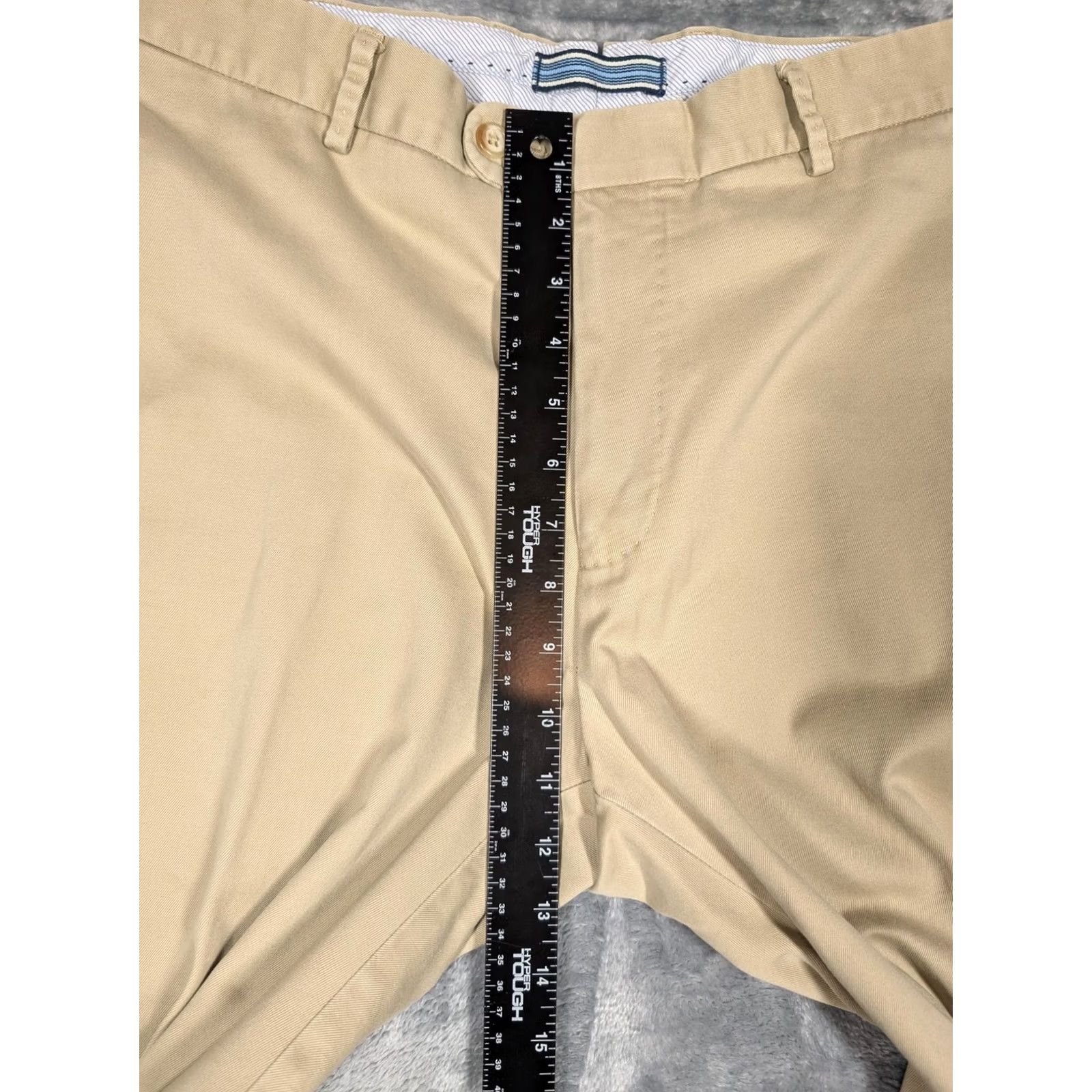 Peter Millar Peter Millar Pants Mens 33 Khaki Beige Chino Cotton Made in Peru Flat Front Zip Fly 33x32 Vintage No Mens Size US 33 - 3 Thumbnail