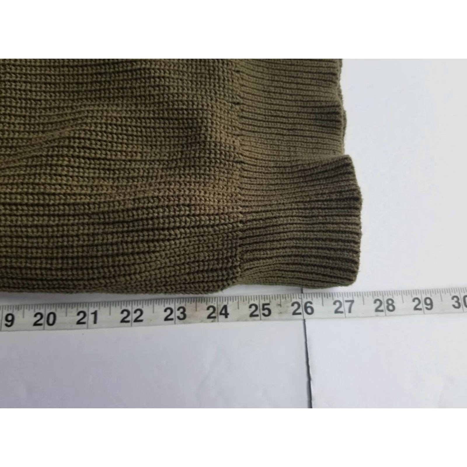 Vintage Pact Sweater Cardigan Long Sleeve Green Cotton Women's Small S Knit Cable-Knit Size S / US 4 / IT 40 - 5 Thumbnail