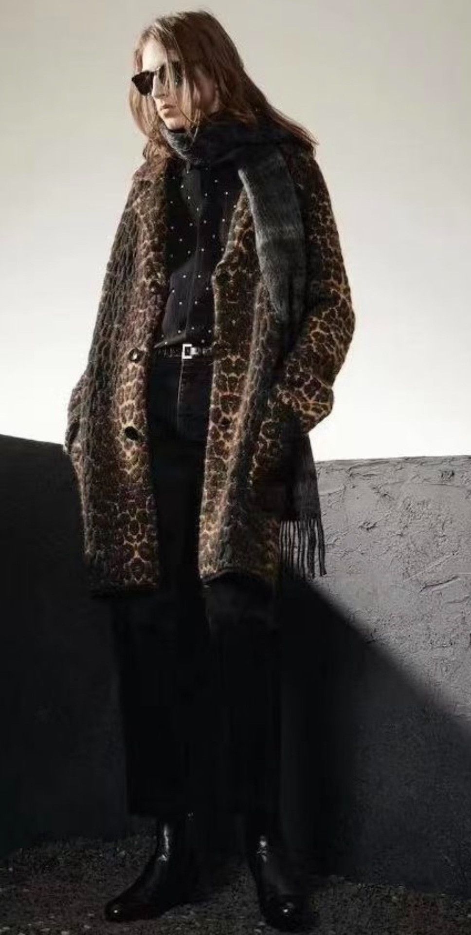 Yves Saint Laurent Saint Laurent Leopard Wool Mohair Coat Size M / US 6-8 / IT 42-44 - 1 Thumbnail