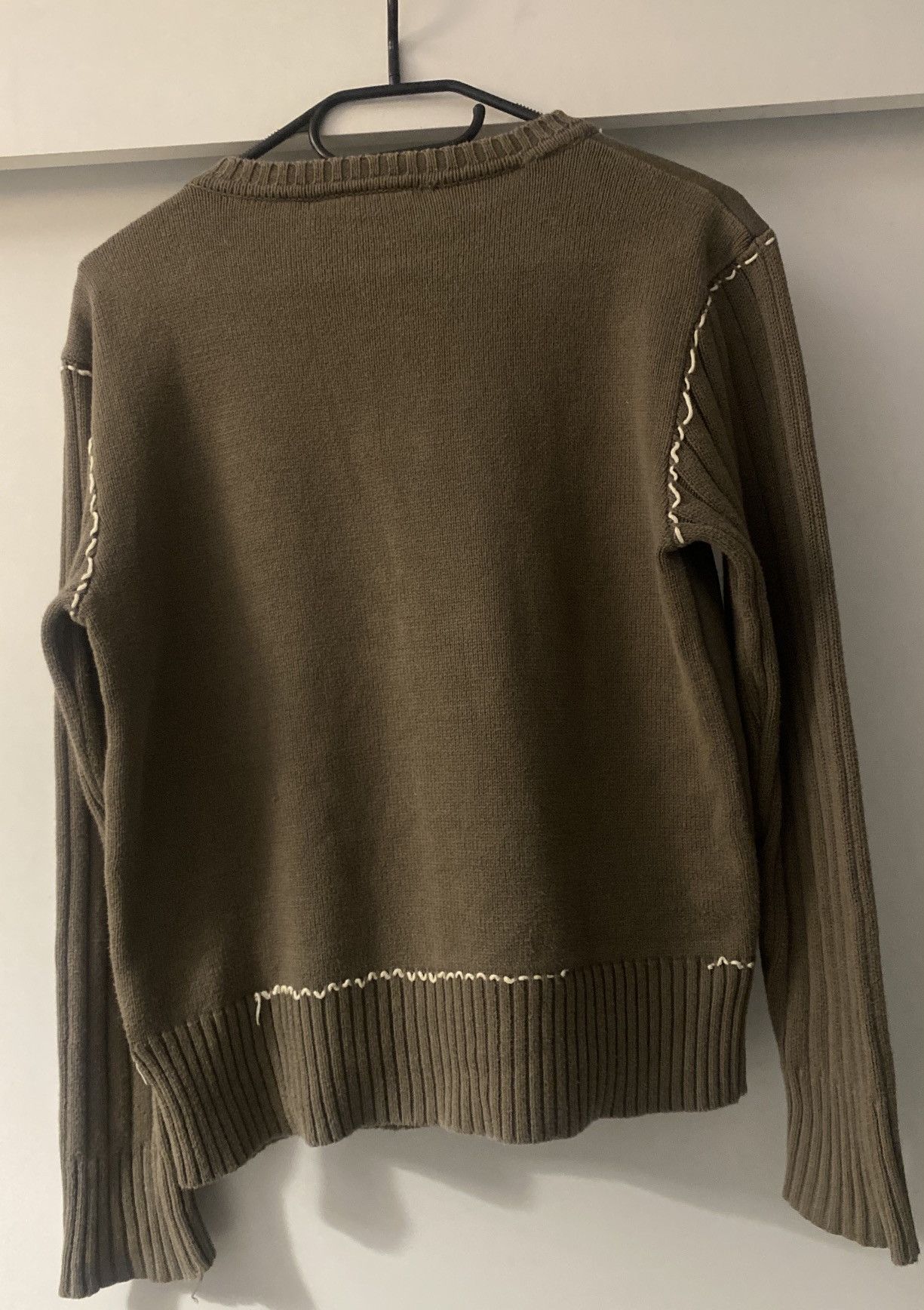 Alpha Industries Alpha infustries rare military khaki women knitwear big logo Size L / US 10 / IT 46 - 7 Thumbnail