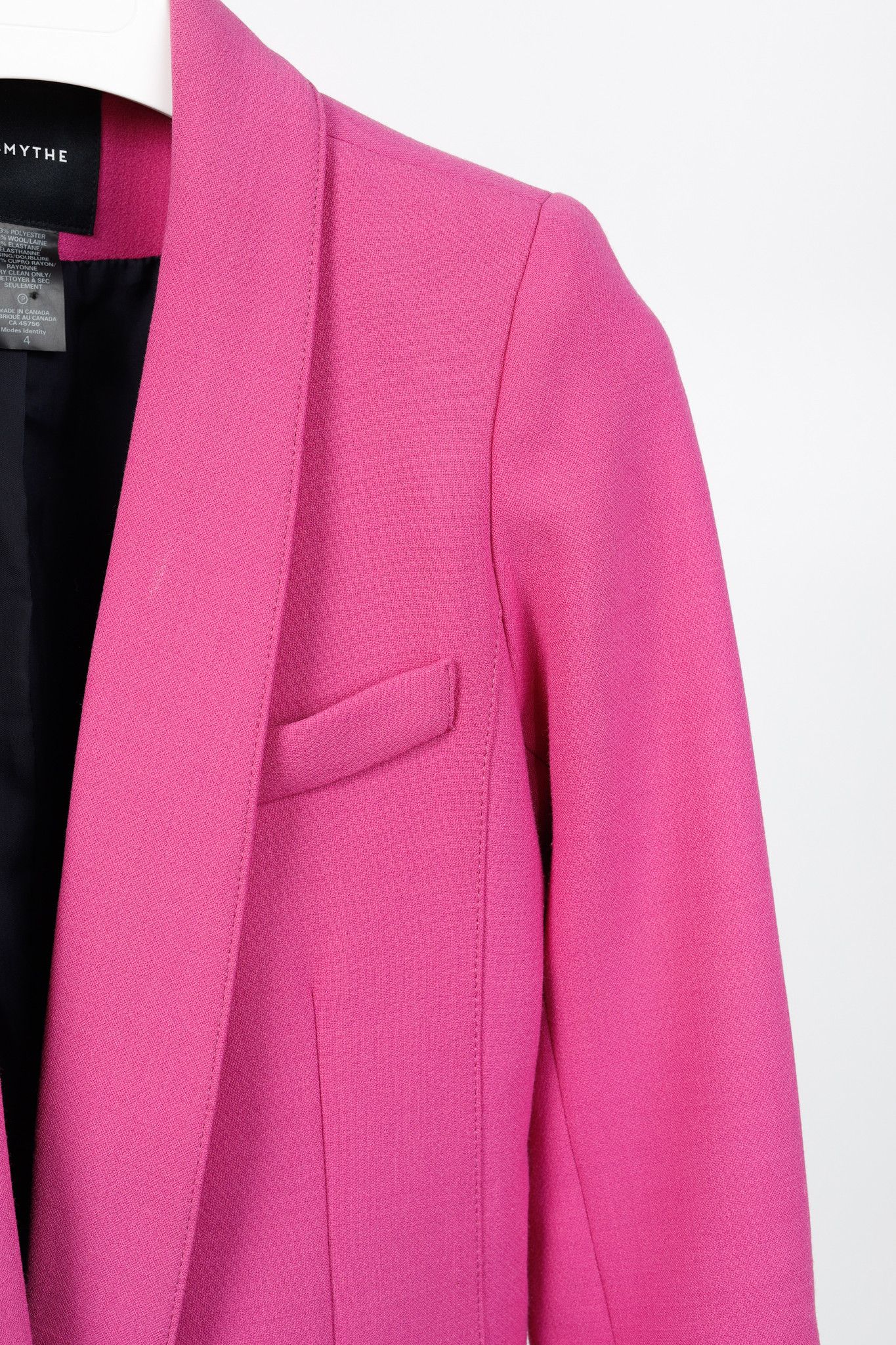 SMYTHE Smythe PS/20 "Violet" Wool-Blend Long Shawl Blazer Size S / US 4 / IT 40 - 5 Thumbnail