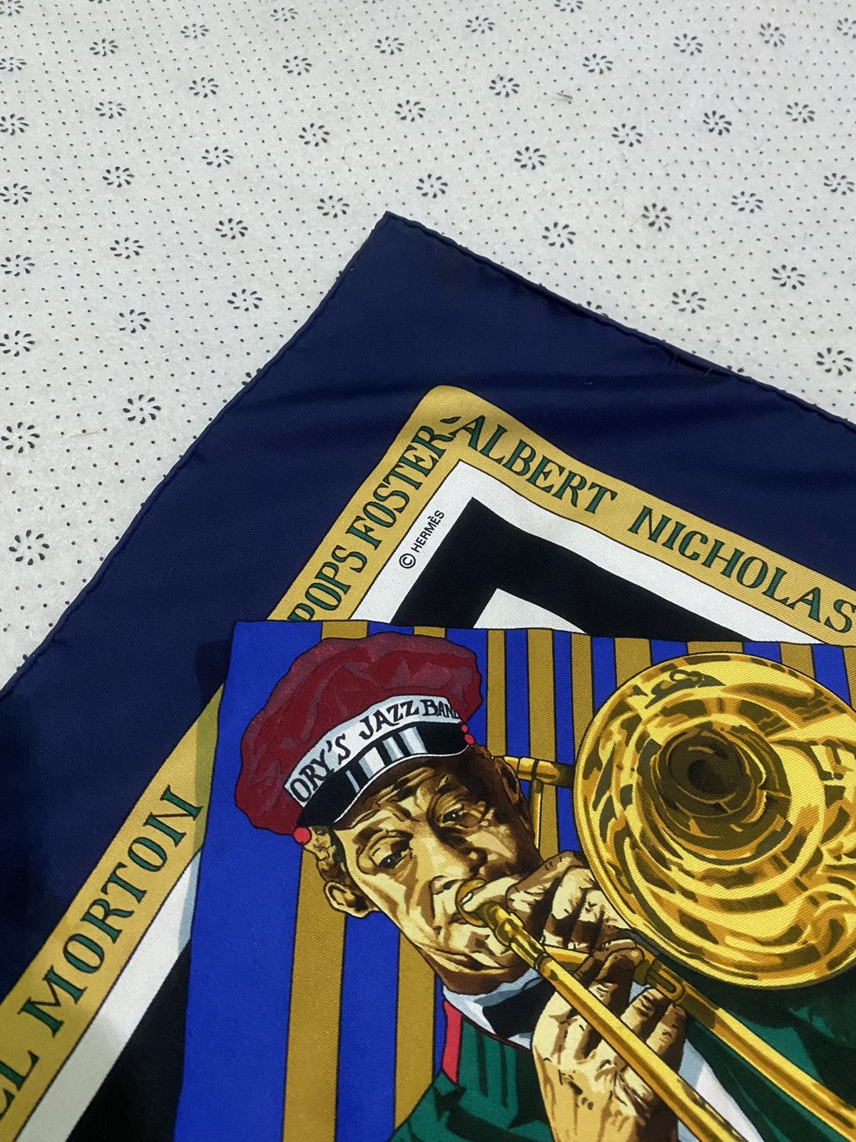 Hermes Vintage 90’s Hermes by Loic Dubigeon Silk 90 Scarf Size ONE SIZE - 2 Thumbnail