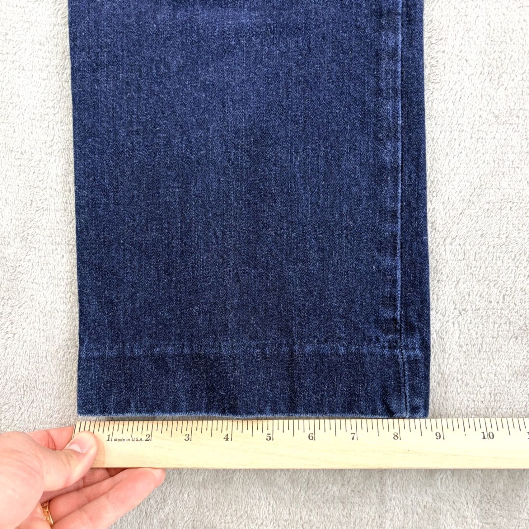Denime VINTAGE APC Jeans Sailor Straight Leg Dark Blue Wash Denim Women 26 Jeans 5-Pocket Button Zip Regular High-Rise 100% Cotton Size 26" / US 2 / IT 38 - 7 Thumbnail